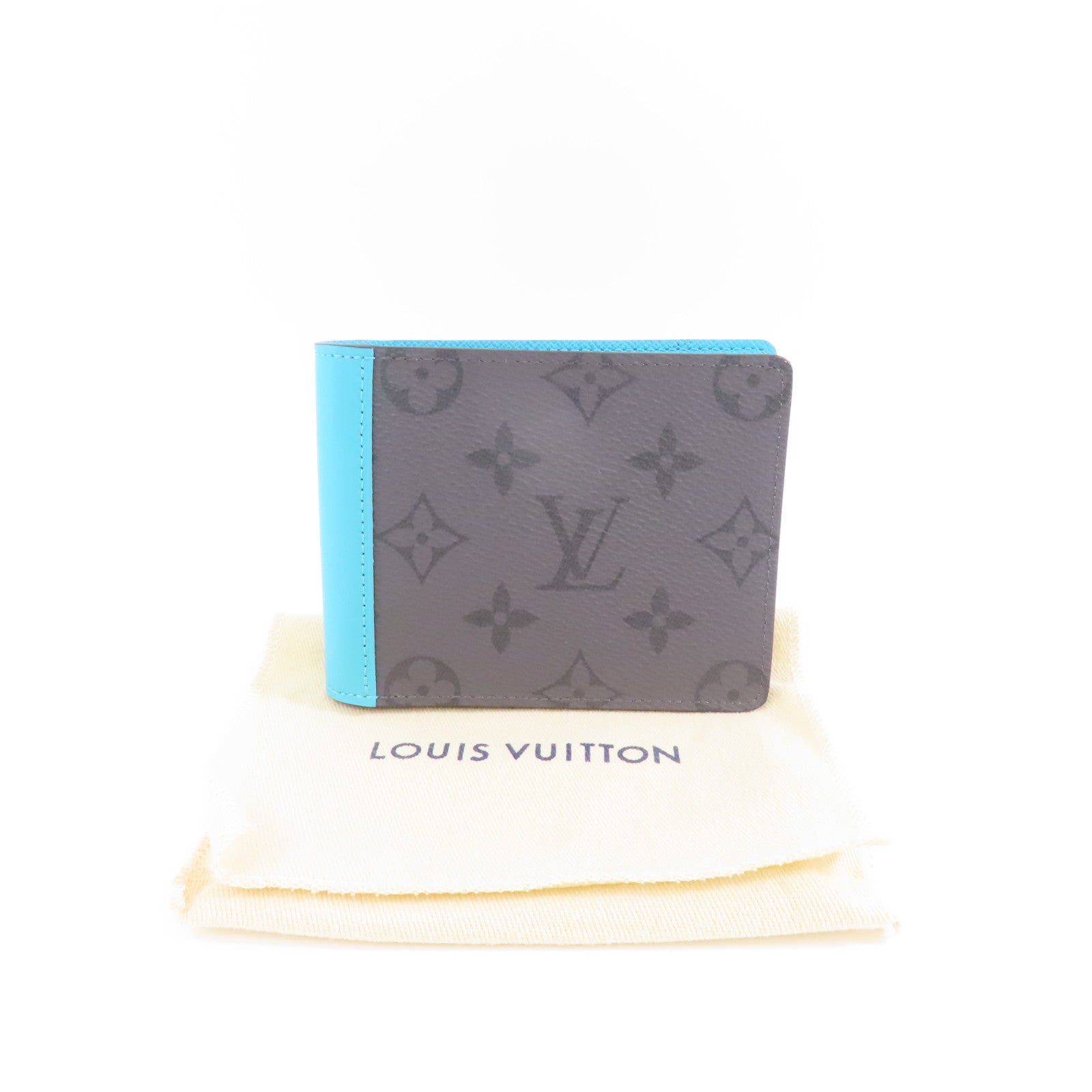 LOUIS VUITTON Monogram Eclipse Reverse Wallet錢包灰色/藍色
