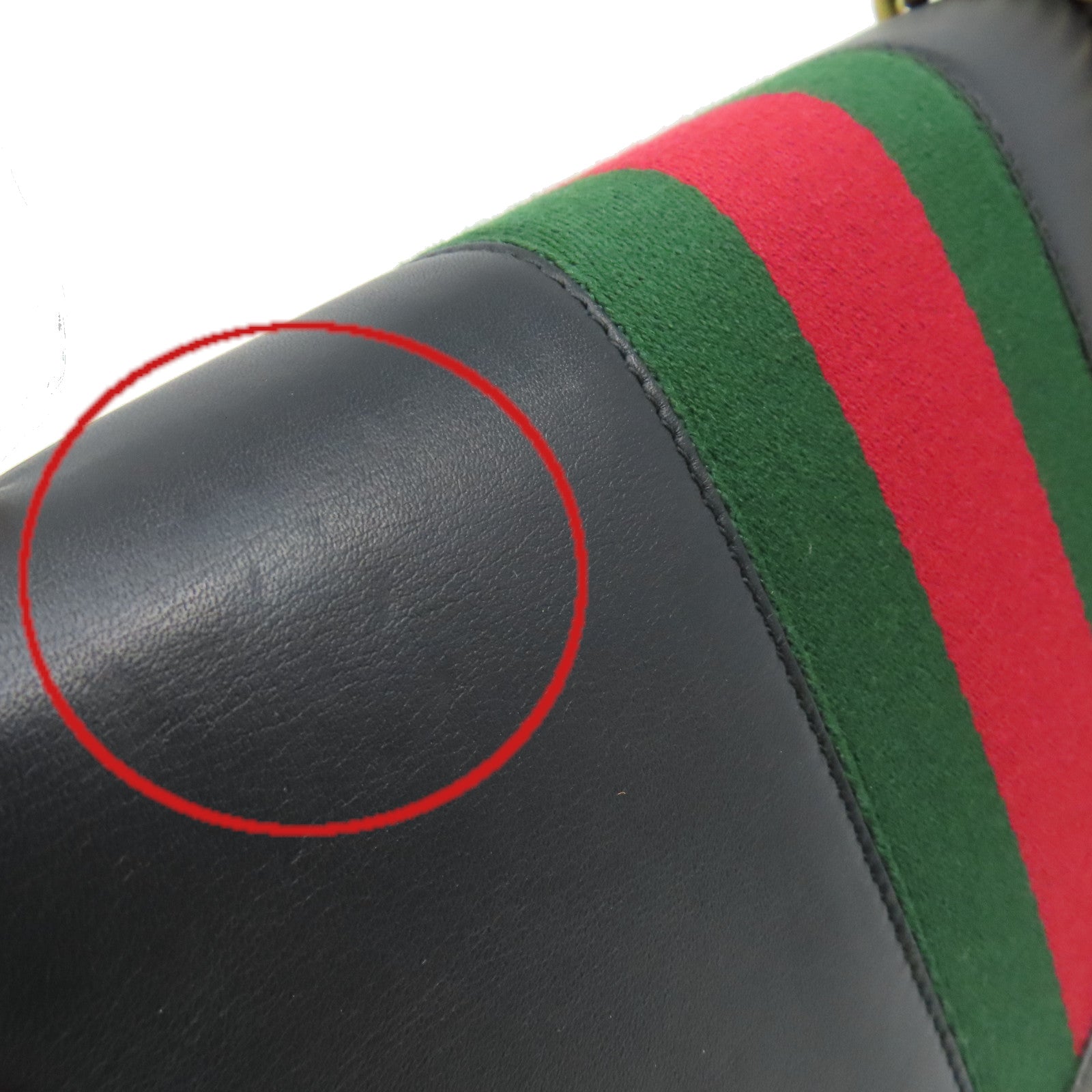 GUCCI 牛皮皮革Chain Shoulder Bag金扣鏈帶肩背袋黑色