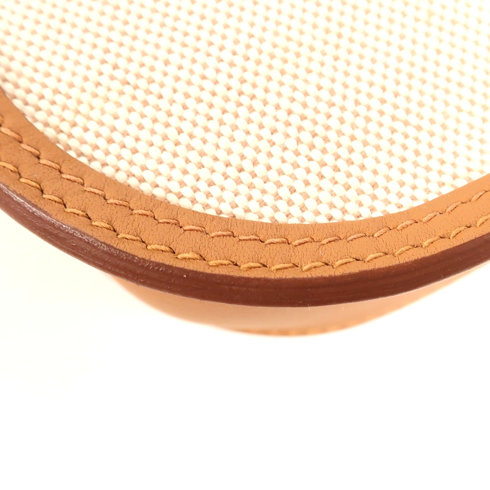 HERMES 帆布Jypsiere Mini銀扣肩背袋Gold