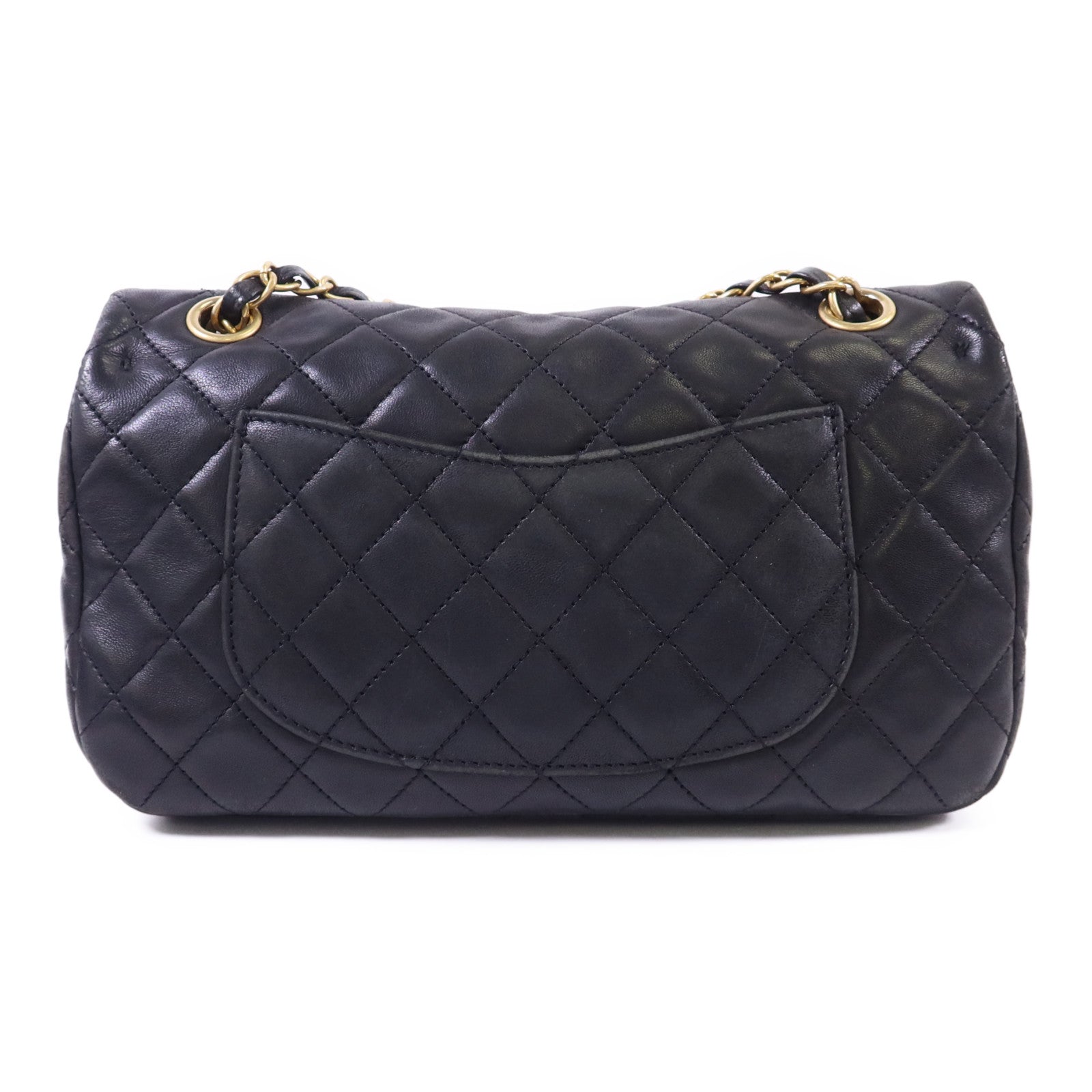 CHANEL 牛皮皮革Chain Shoulder Bag金扣鏈帶肩背袋