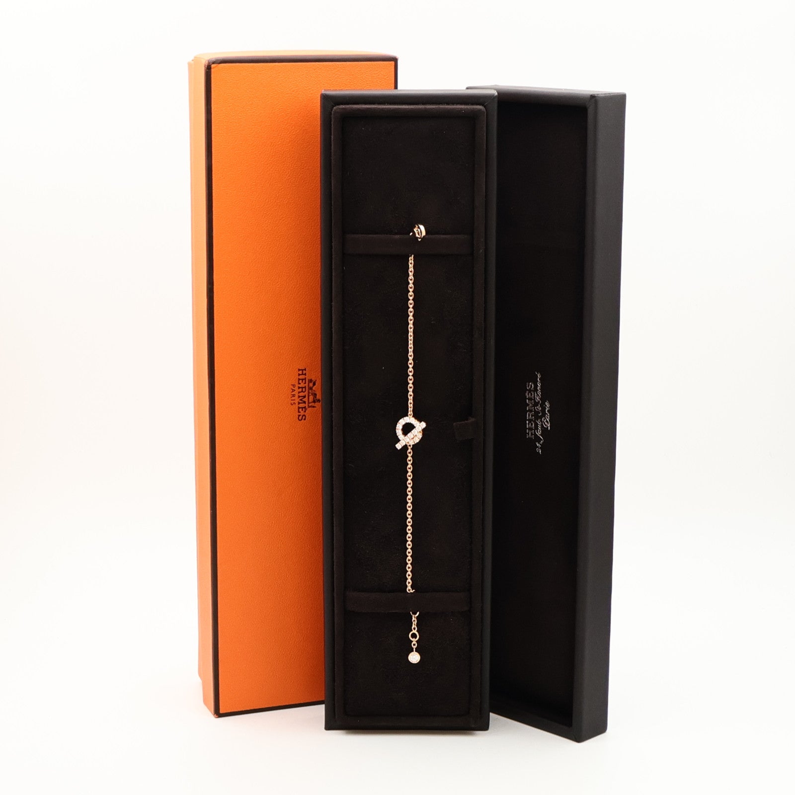 HERMES 【激減優惠】18K玫瑰金Finesse Bracelet鑽石手鏈