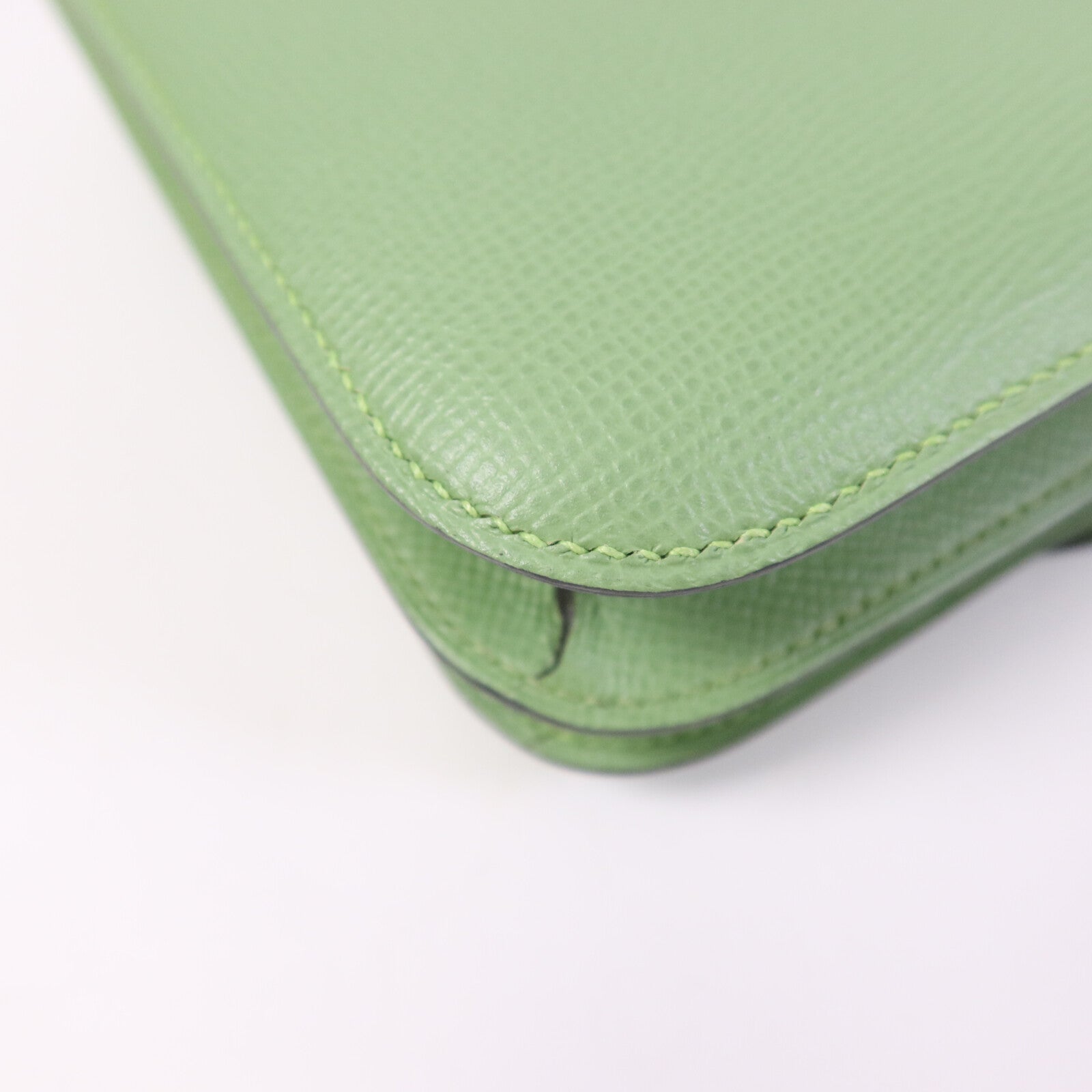 HERMES 【激減優惠】Epsom皮革Constance Mini金扣手挽肩背兩用袋Vert Criquet