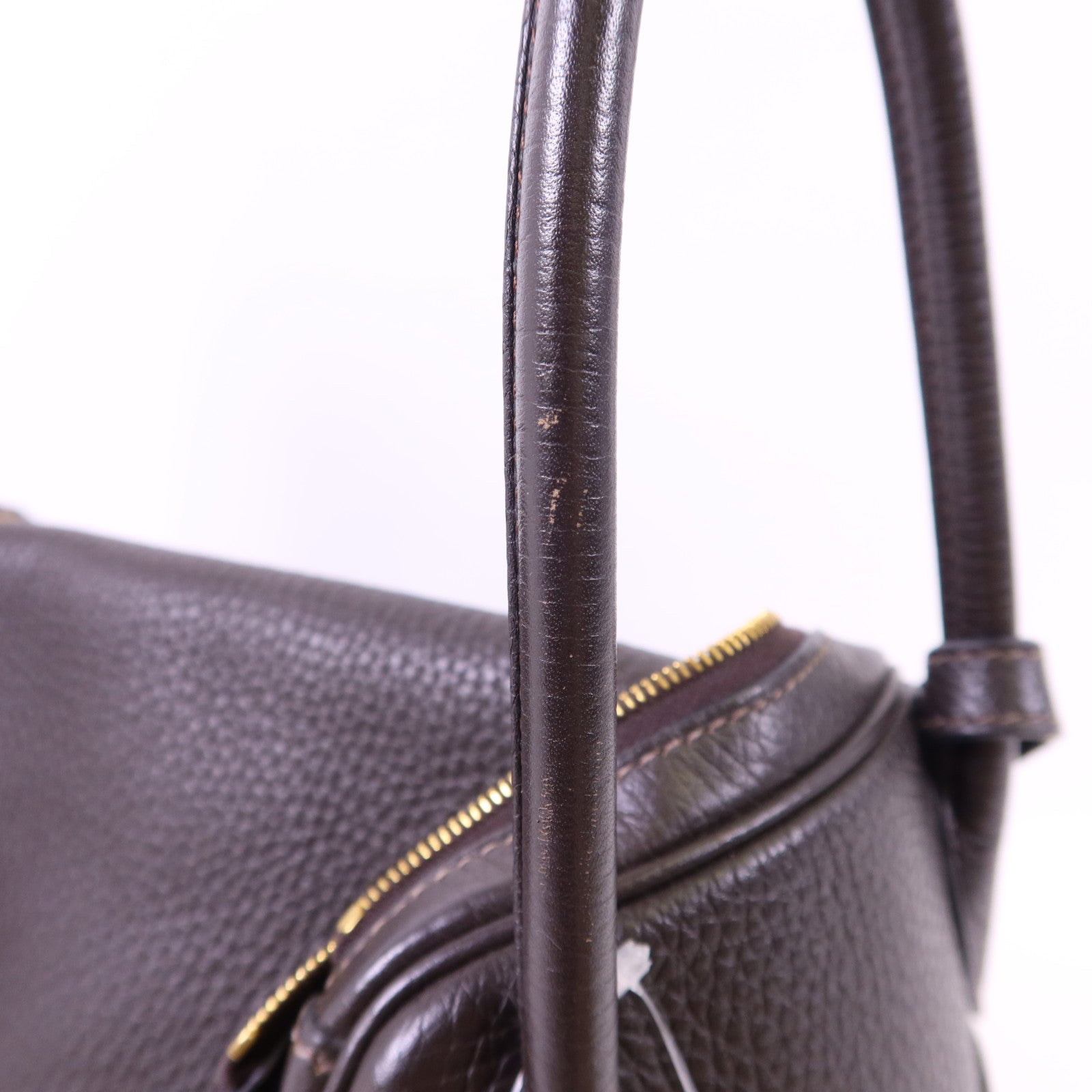 HERMES Clemence皮革Lindy 26金扣手挽肩背兩用袋Ebene