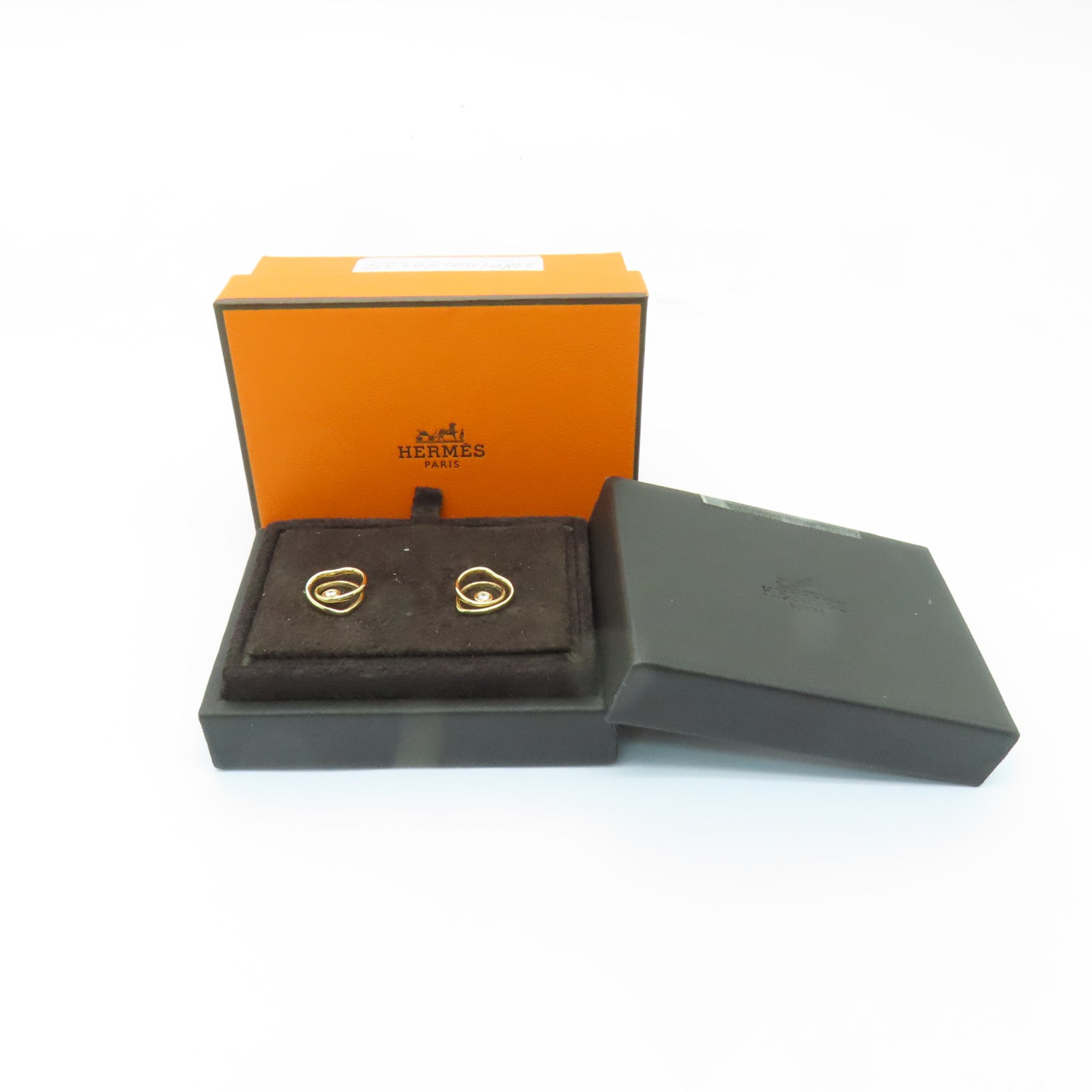 HERMES 【激減優惠】18K玫瑰金Heart Earrings 0.11ct鑽石耳環