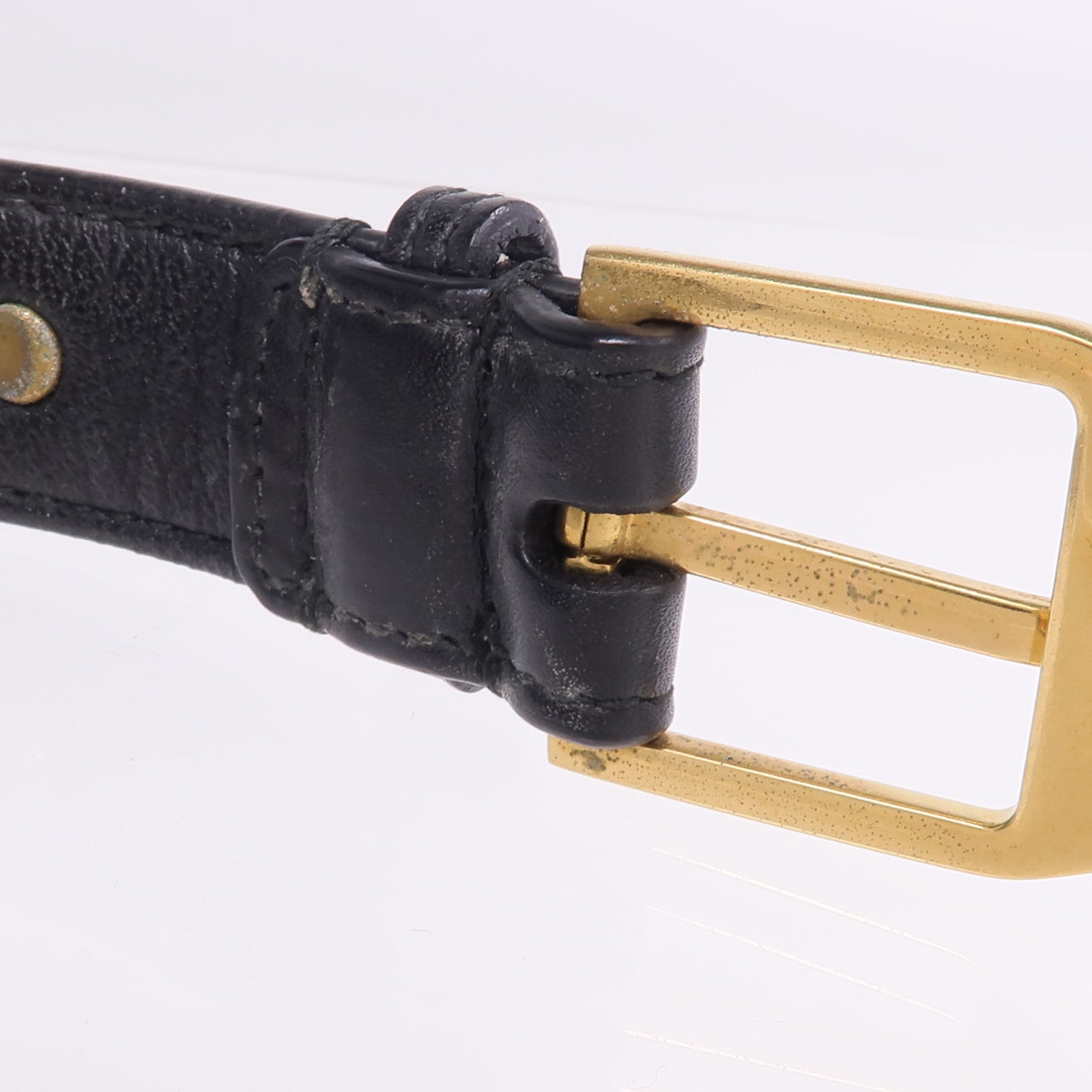 YVES SAINT LAURENT 牛皮皮革/金屬Studded De Force Bracelet手帶