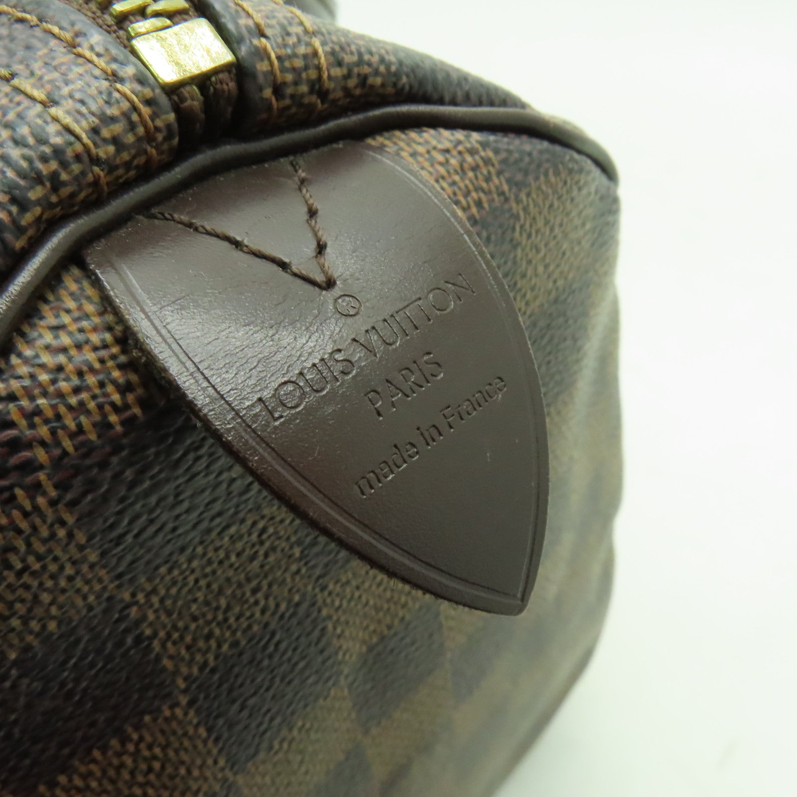 LOUIS VUITTON 【激減優惠】Damier Ebene Speedy 30金扣手挽袋棕色