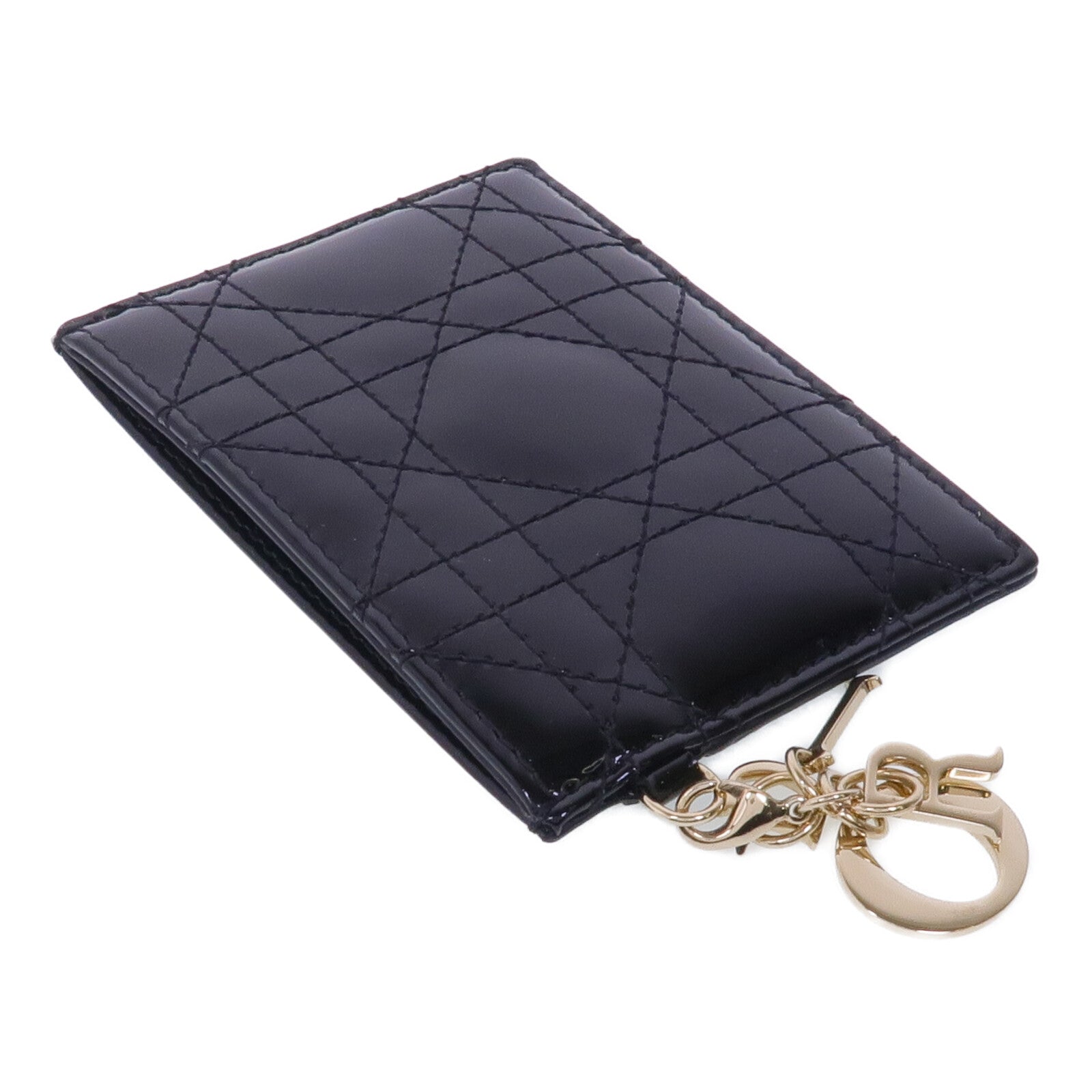 Dior 漆皮皮革Lady Dior Card Case金扣卡片套