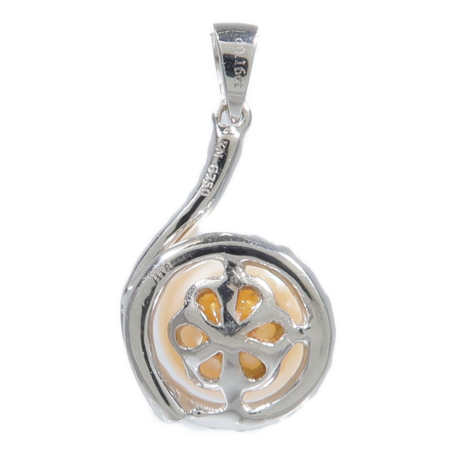 JEWELRY 18K白金Pearl Diamond Pendant珍珠/鑽石吊墜
