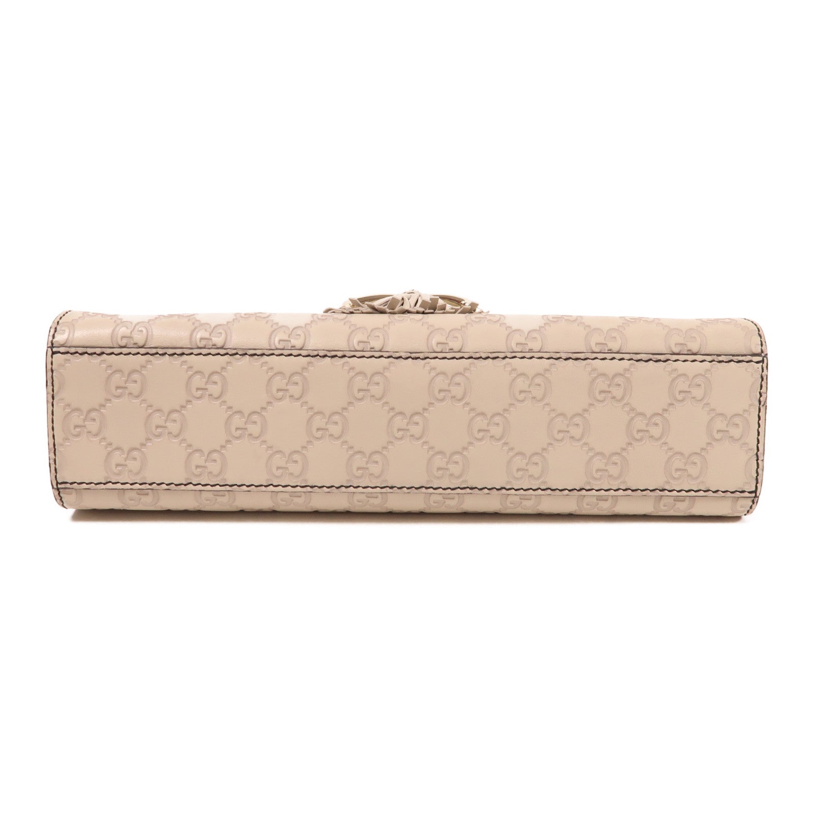 GUCCI 皮革Chain Shoulder金扣鏈帶肩背袋