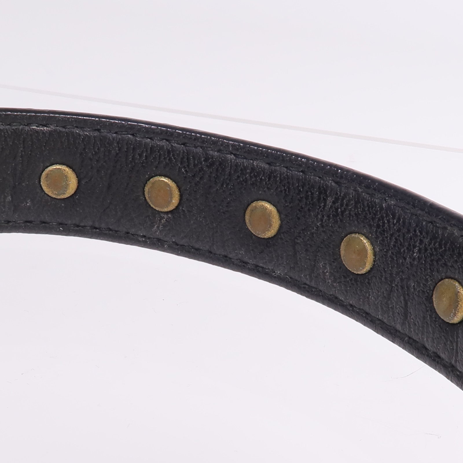 YVES SAINT LAURENT 牛皮皮革/金屬Studded De Force Bracelet手帶