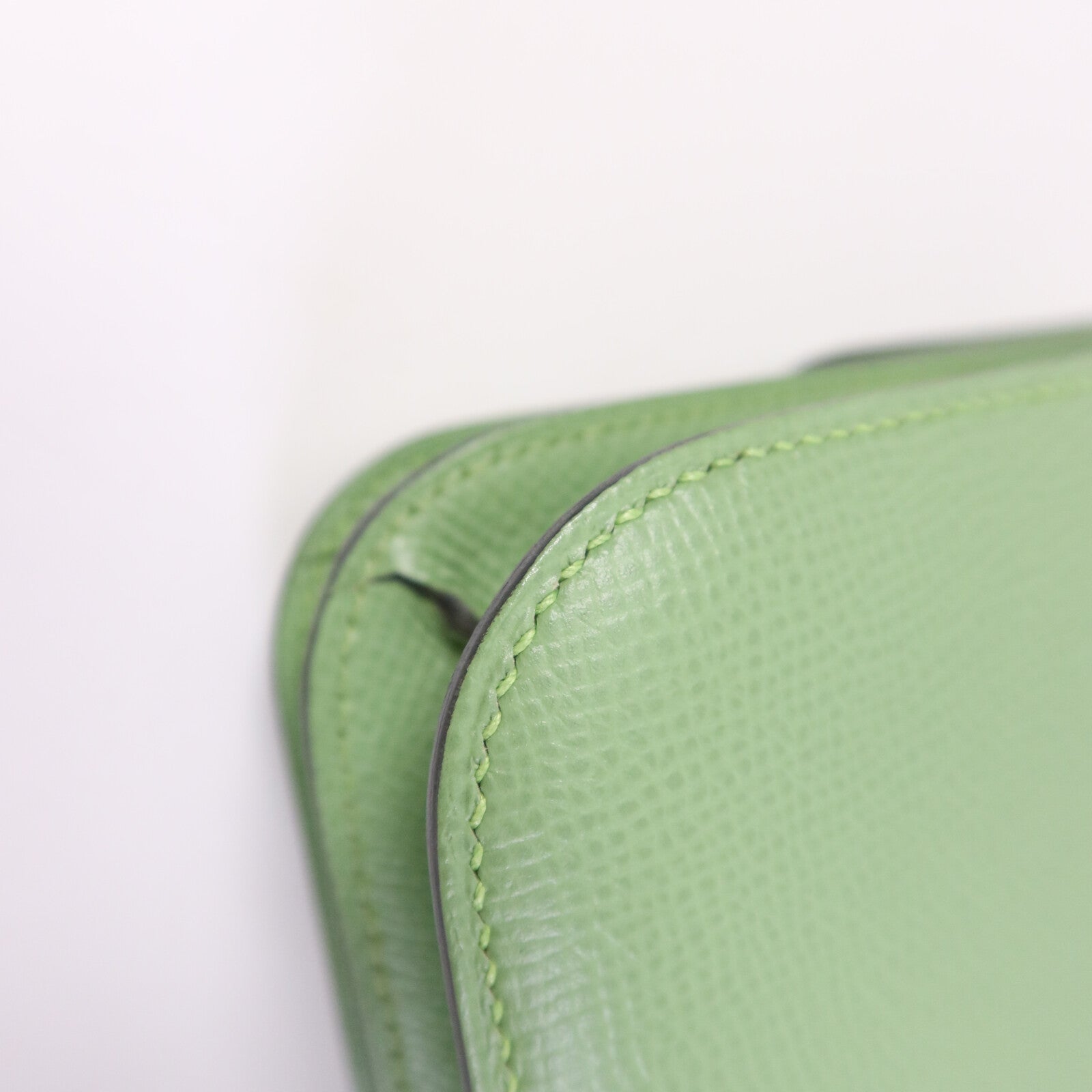 HERMES 【激減優惠】Epsom皮革Constance Mini金扣手挽肩背兩用袋Vert Criquet