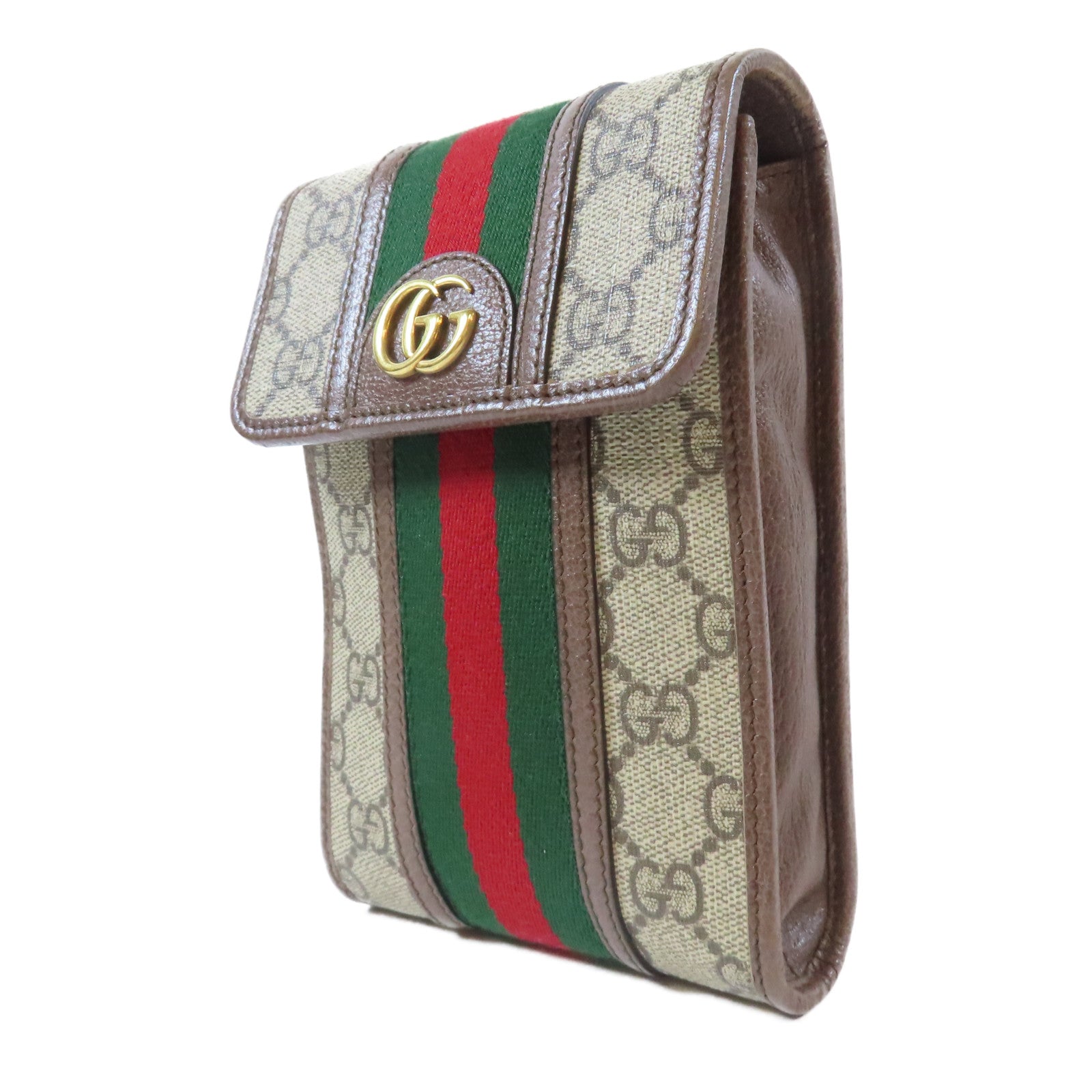 GUCCI 【激減優惠】塗層帆布Ophidia GG Mini Shoulder Bag金扣肩背袋啡色