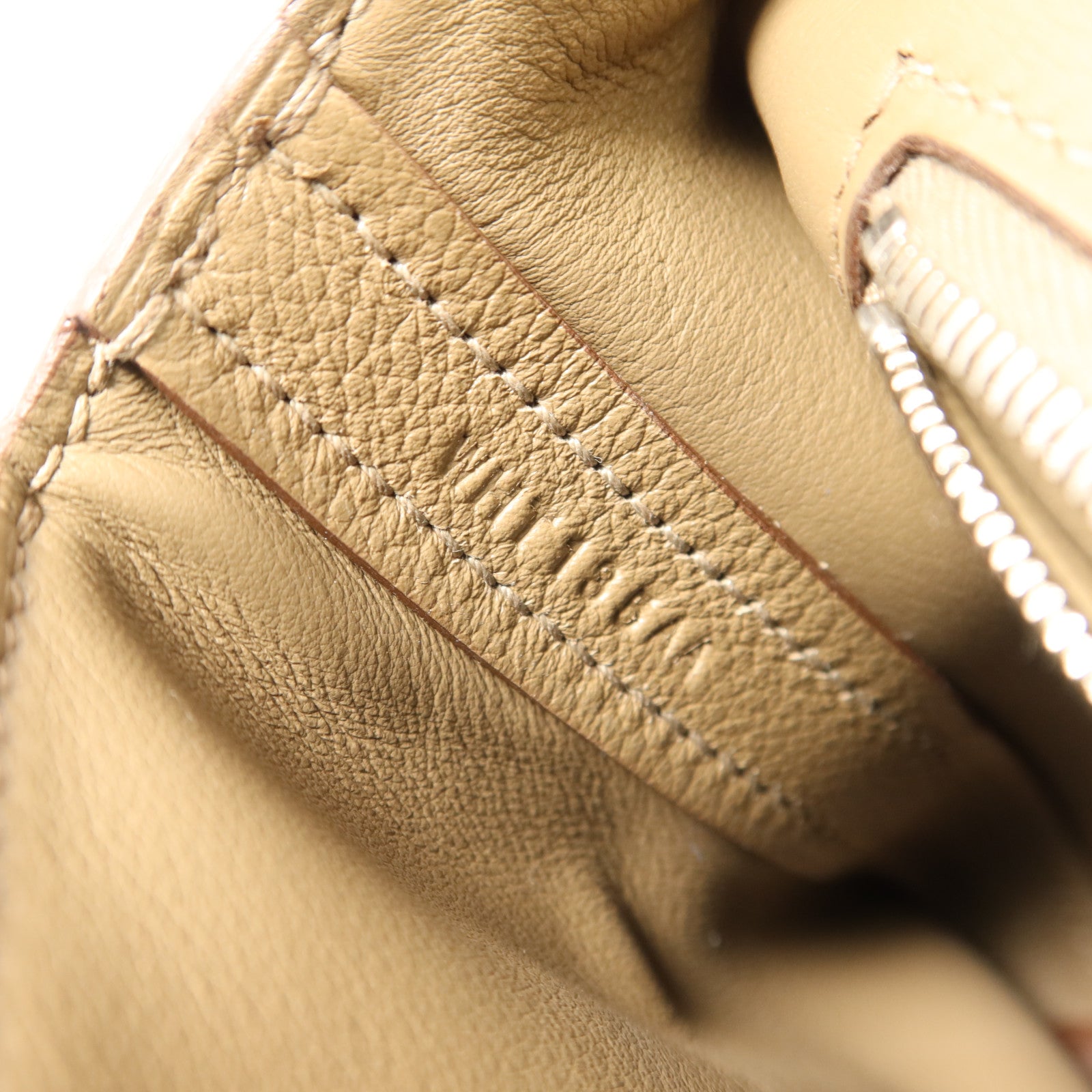 HERMES Evercolor/Swift皮革24/24 Mini銀扣手挽肩背兩用袋Etoupe