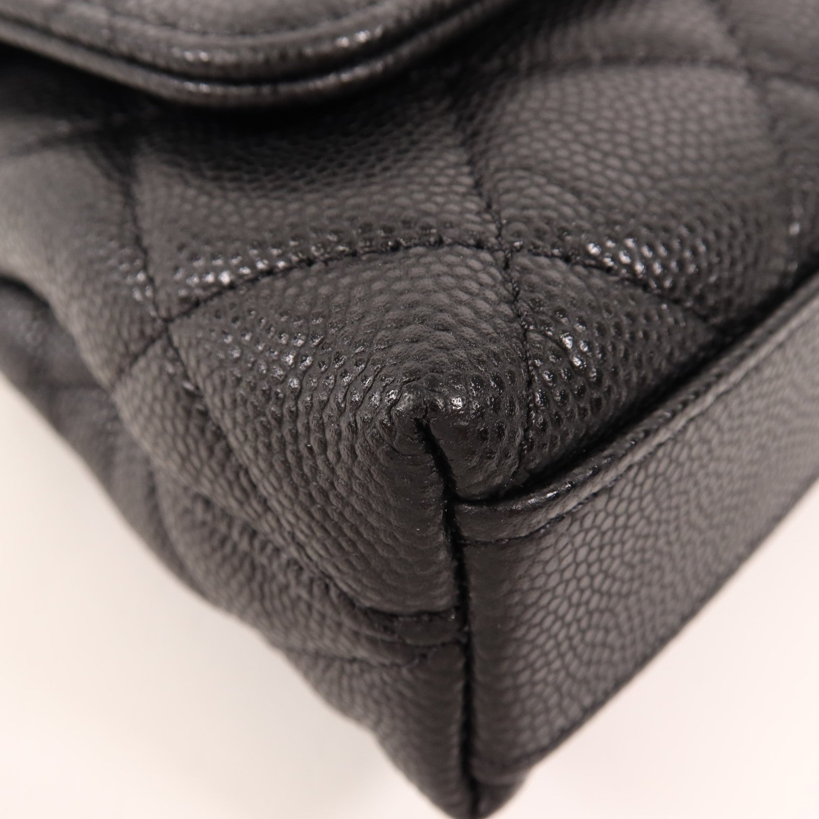 CHANEL 牛皮皮革Nano CoCo Handle銀扣肩背袋