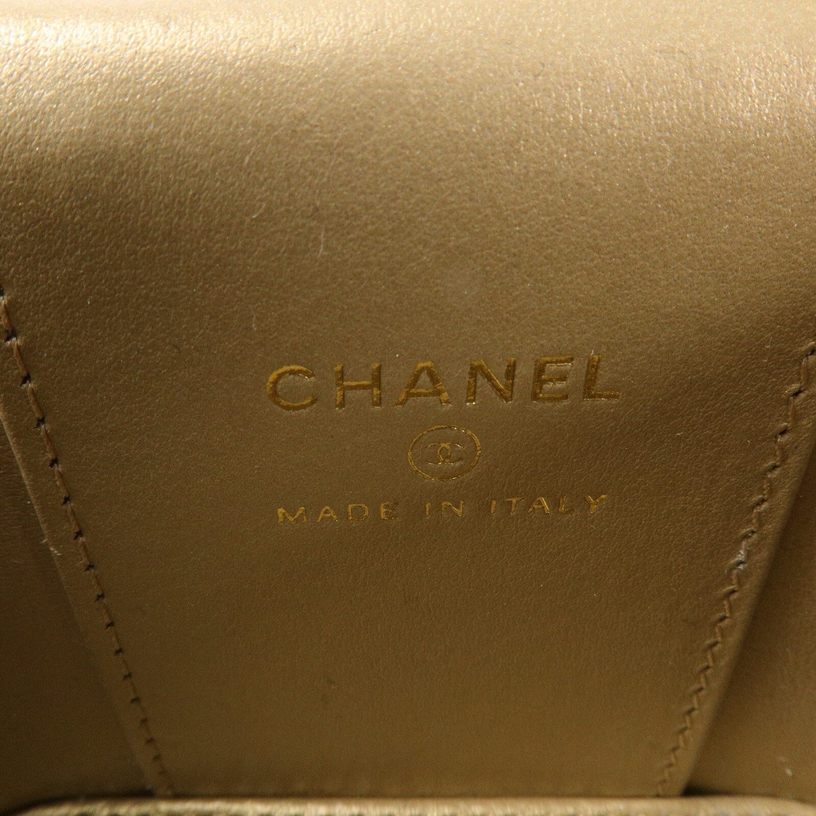 CHANEL 羊皮皮革Mini Vanity Case With Gold Ball鏈帶肩背袋