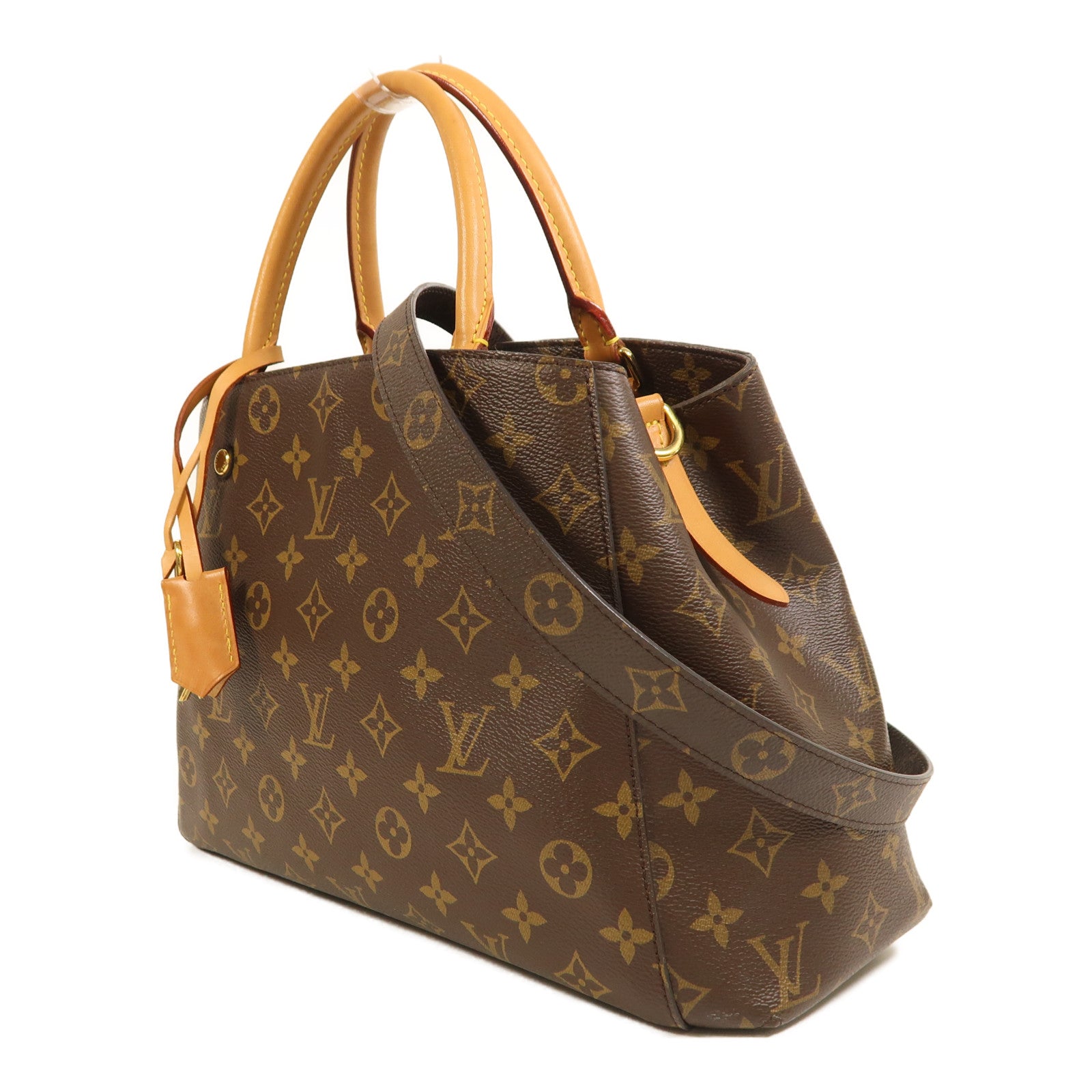 LOUIS VUITTON Monogram Montaigne MM金扣手挽肩背兩用袋