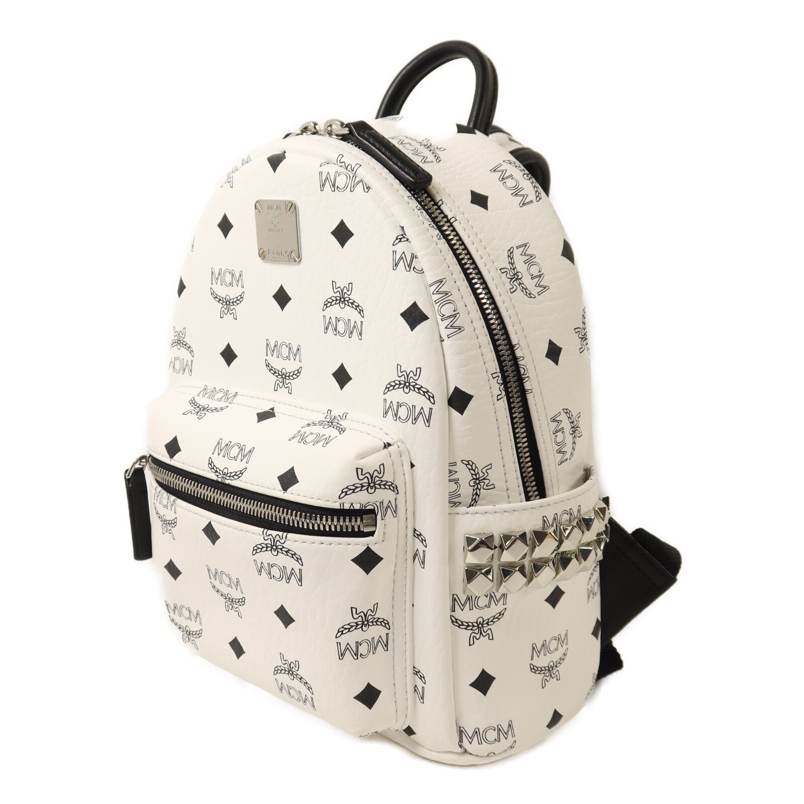 MCM 塗屠帆布Backpack銀扣背包