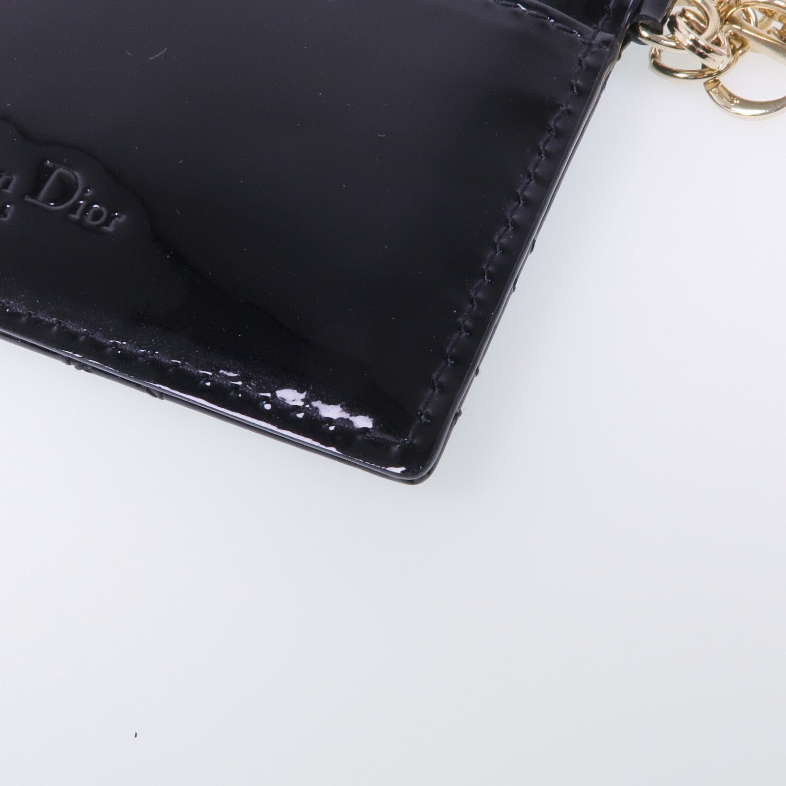 Dior 漆皮皮革Lady Dior Card Case金扣卡片套