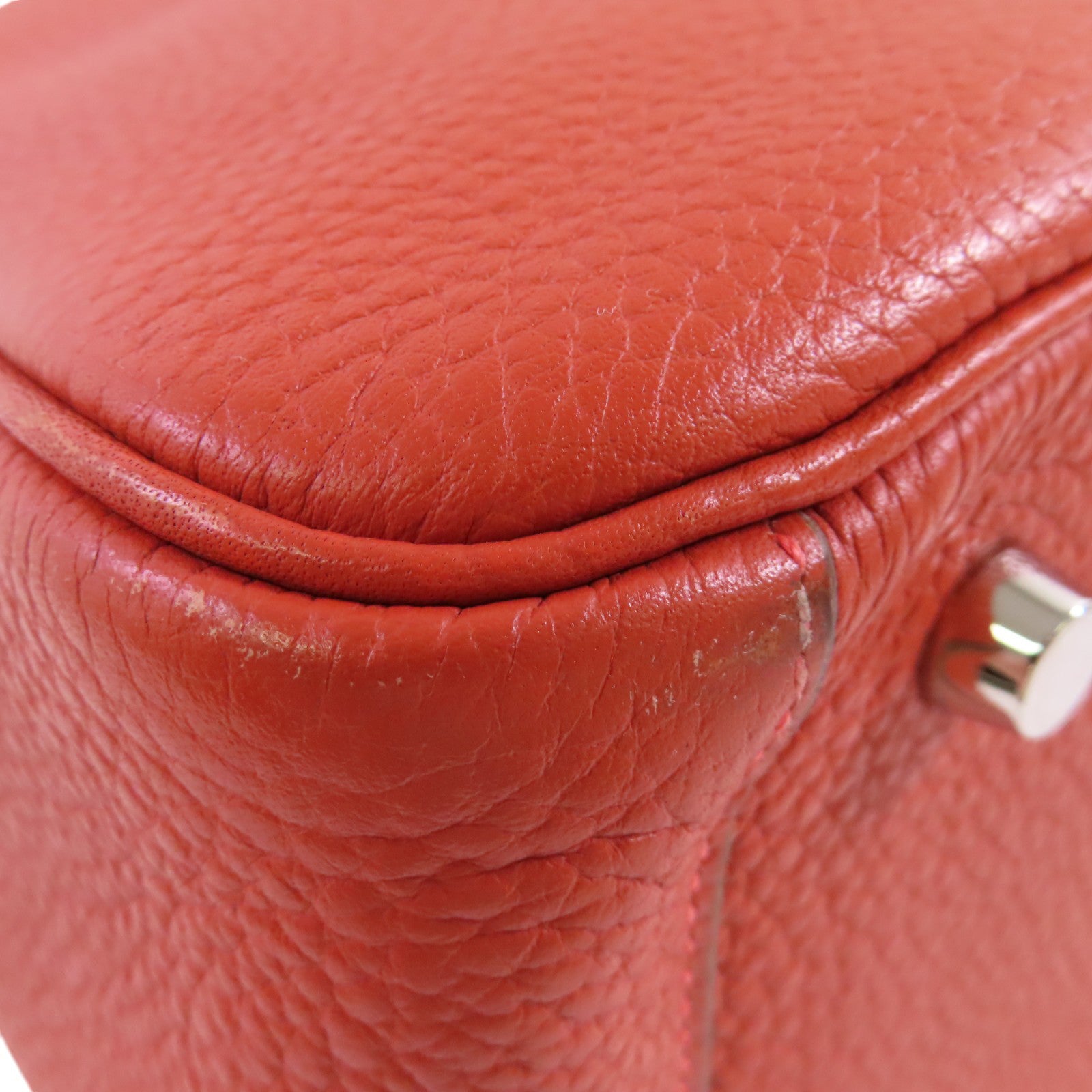 HERMES Clemence皮革Lindy 30 Shoulder Bag銀扣肩背袋