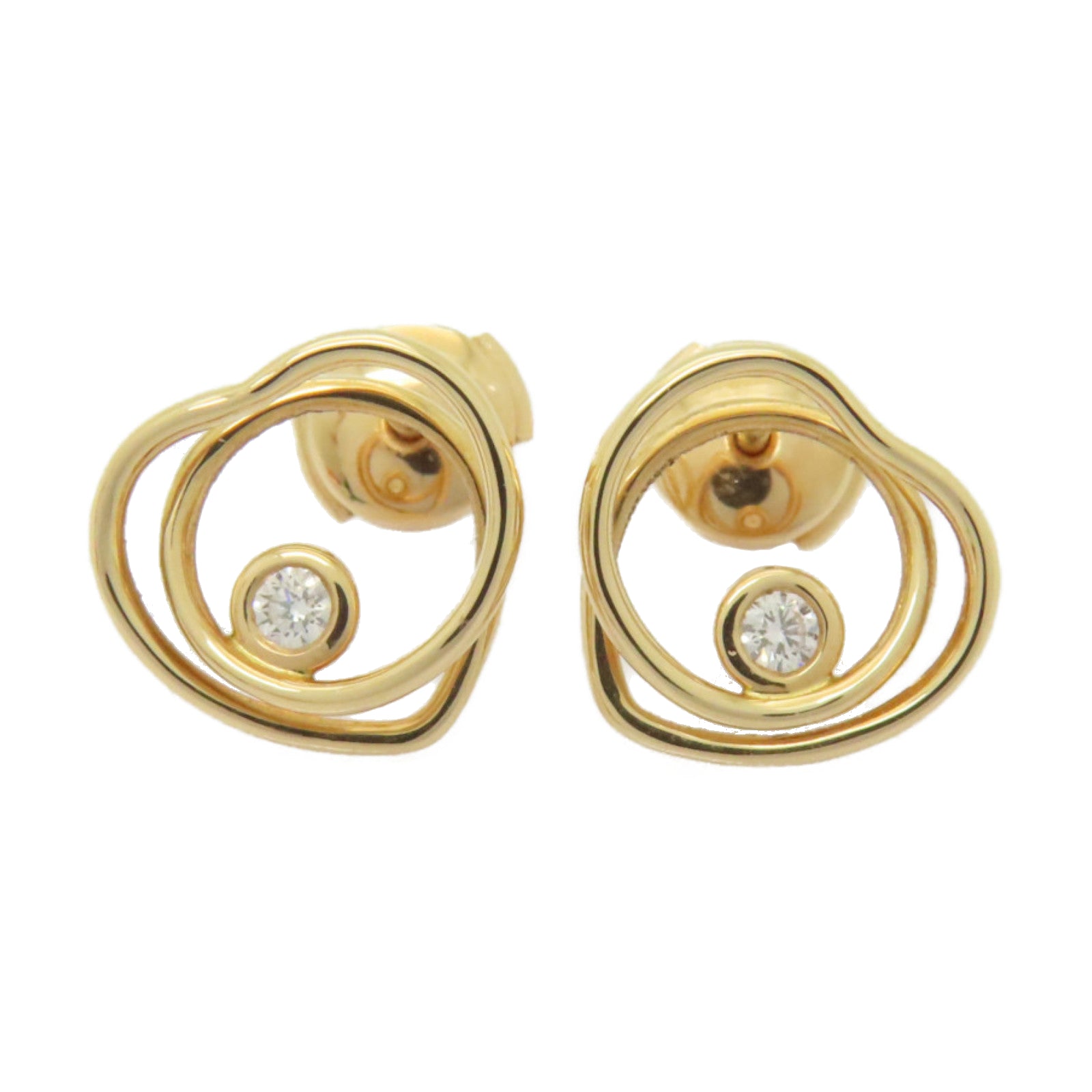 HERMES 【激減優惠】18K玫瑰金Heart Earrings 0.11ct鑽石耳環