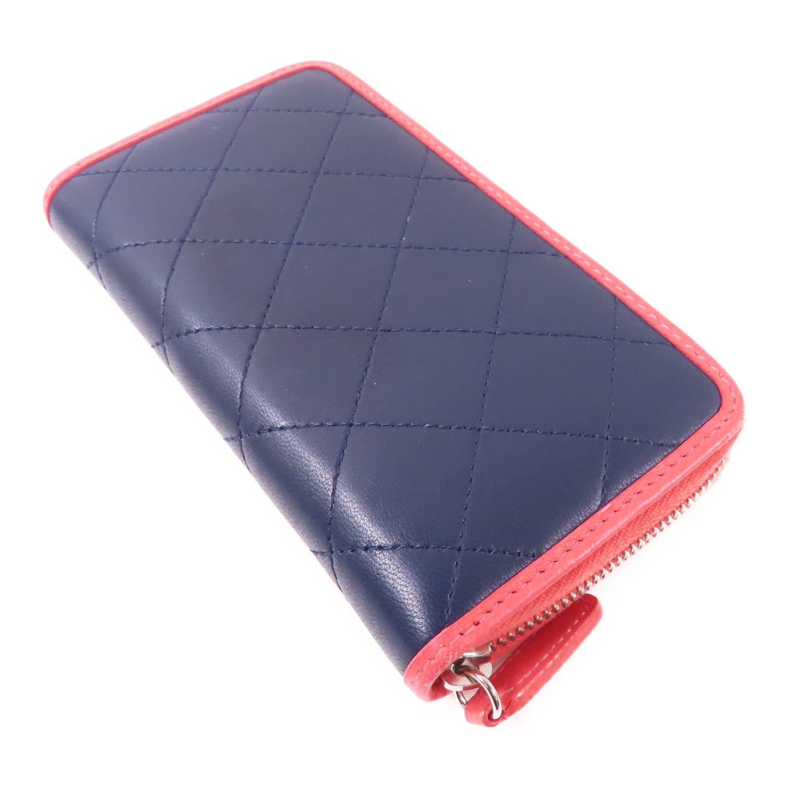 CHANEL 【激減優惠】牛皮皮革Wallet銀扣錢包