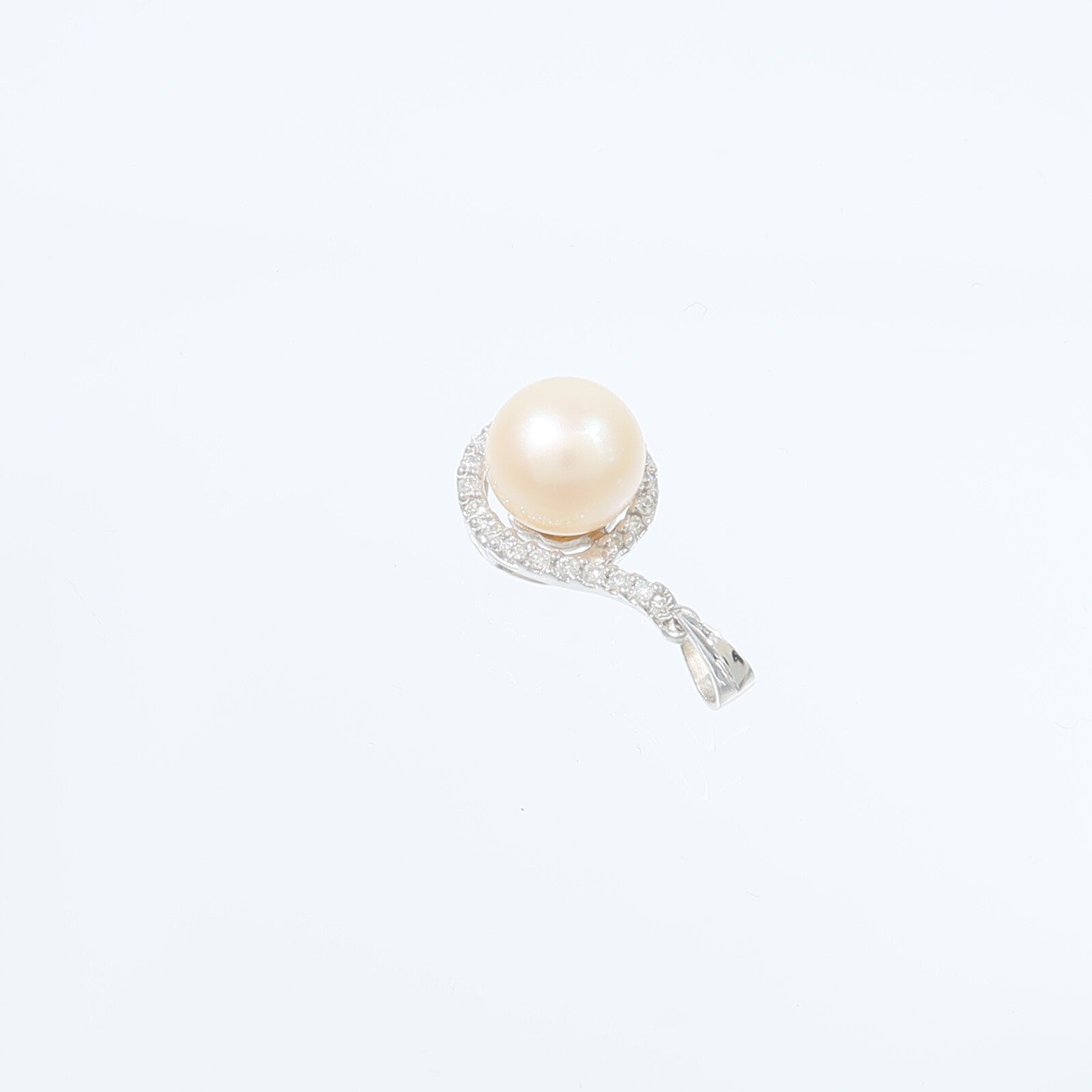 JEWELRY 18K白金Pearl Diamond Pendant珍珠/鑽石吊墜