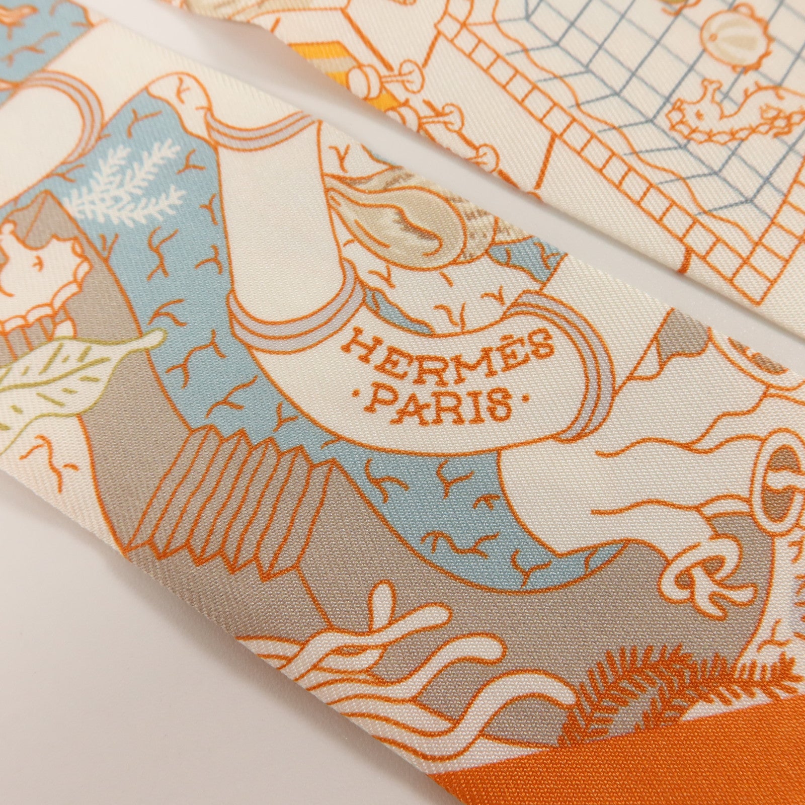 HERMES 絲質Twilly絲巾