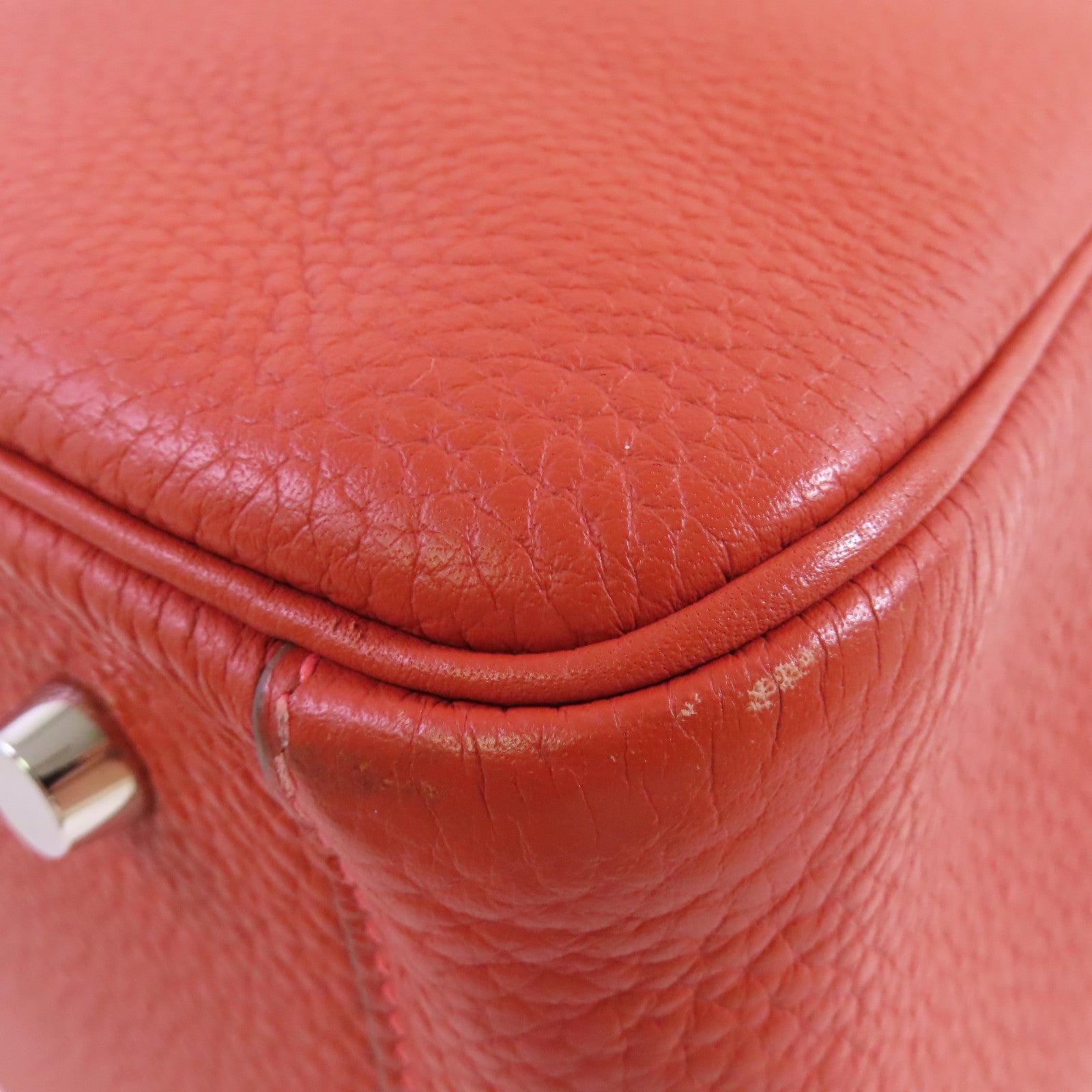 HERMES PHW Lindy 30 Shoulder Bag Clemence Leather