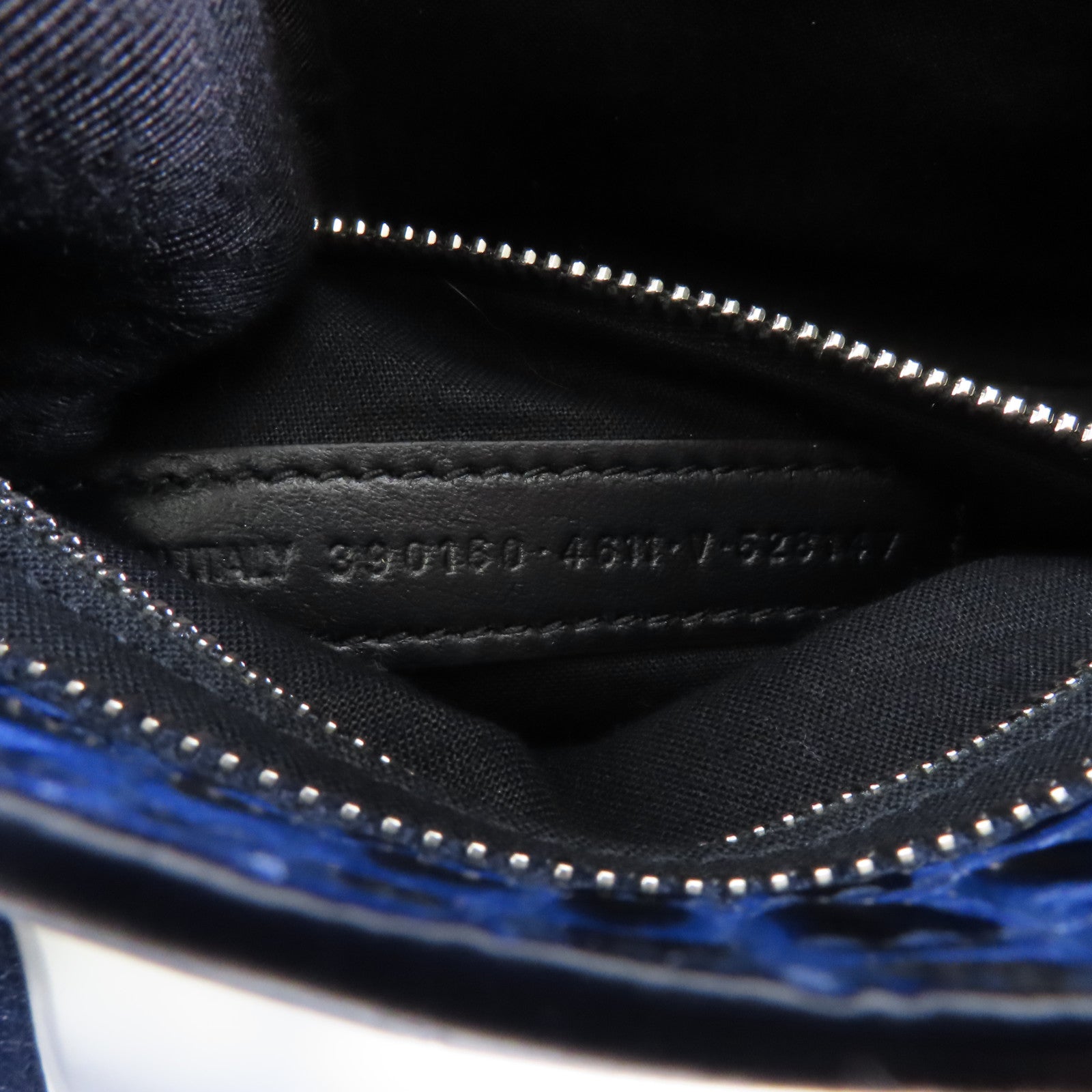 BALENCIAGA 牛皮皮革Mini City銀扣手挽肩背兩用袋藍色
