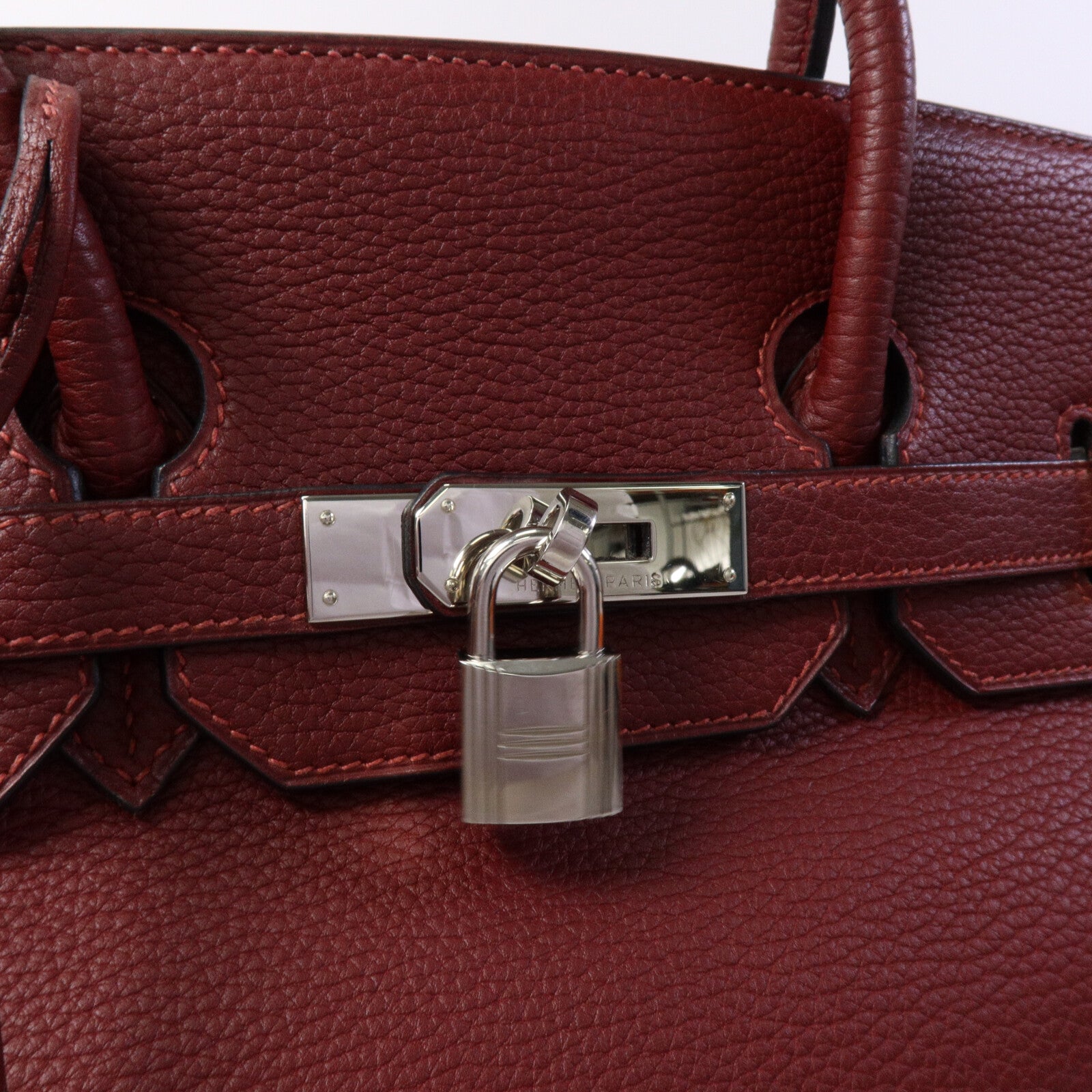 HERMES Togo皮革Birkin 35手挽袋Rouge H Buffalo