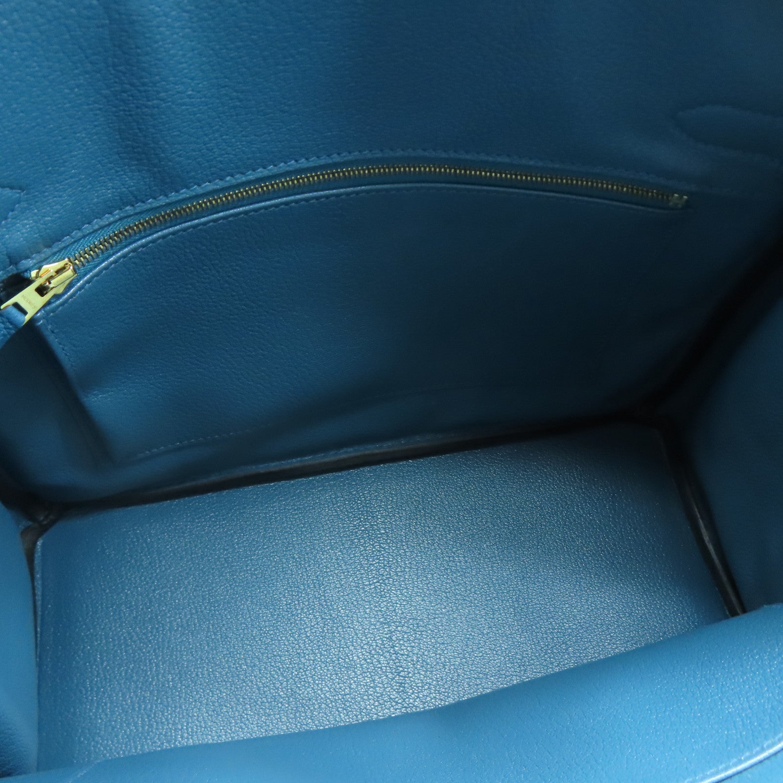 HERMES 【激減優惠】Taurillon Clemence皮革Birkin 30金扣手挽袋藍色