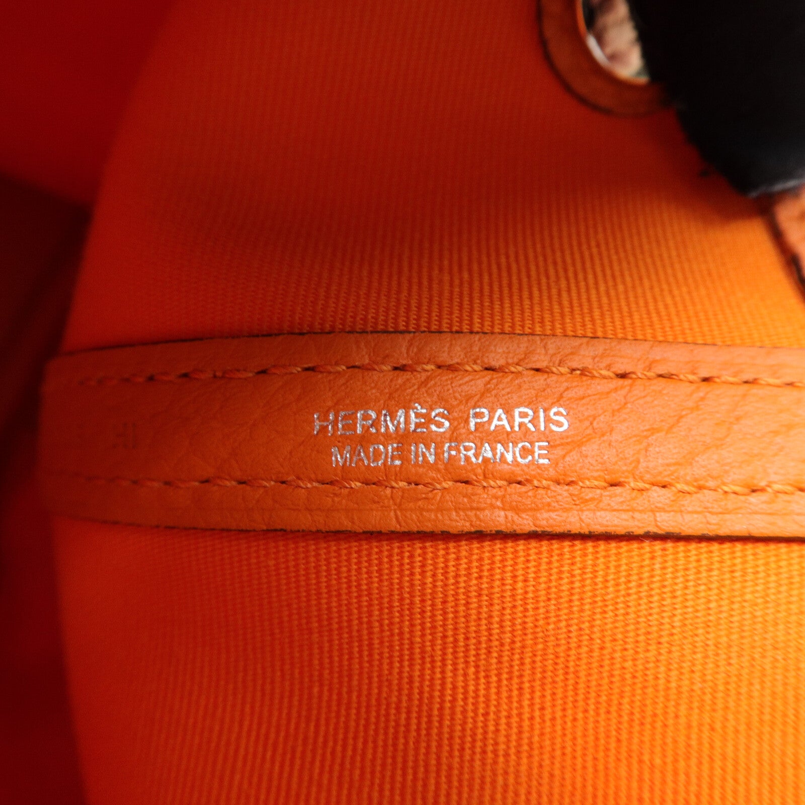 HERMES 帆布Garden Party PM手挽袋Orange