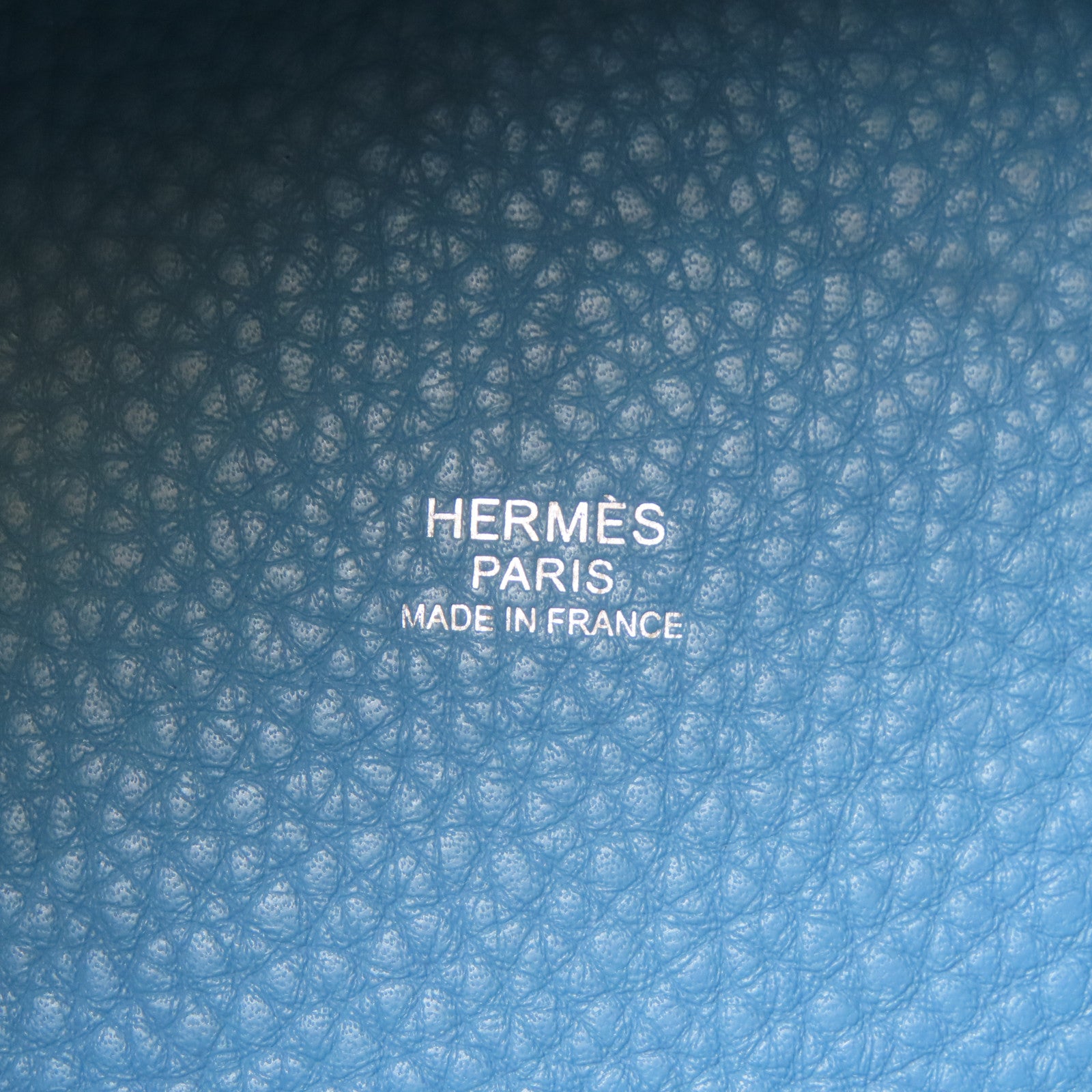 HERMES Clemence皮革Picotin 18 PM銀扣手挽袋藍色