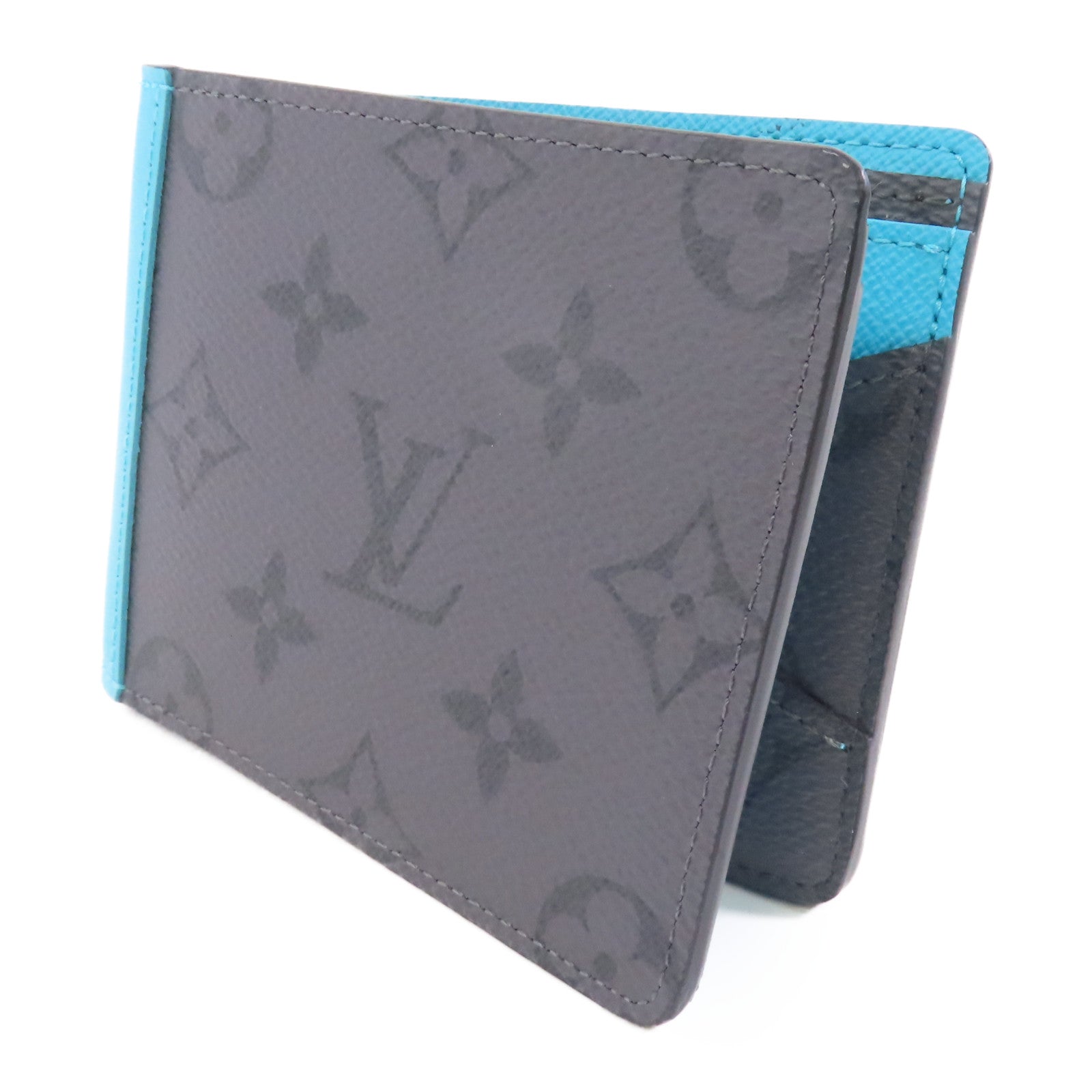 LOUIS VUITTON Monogram Eclipse Reverse Wallet錢包灰色/藍色