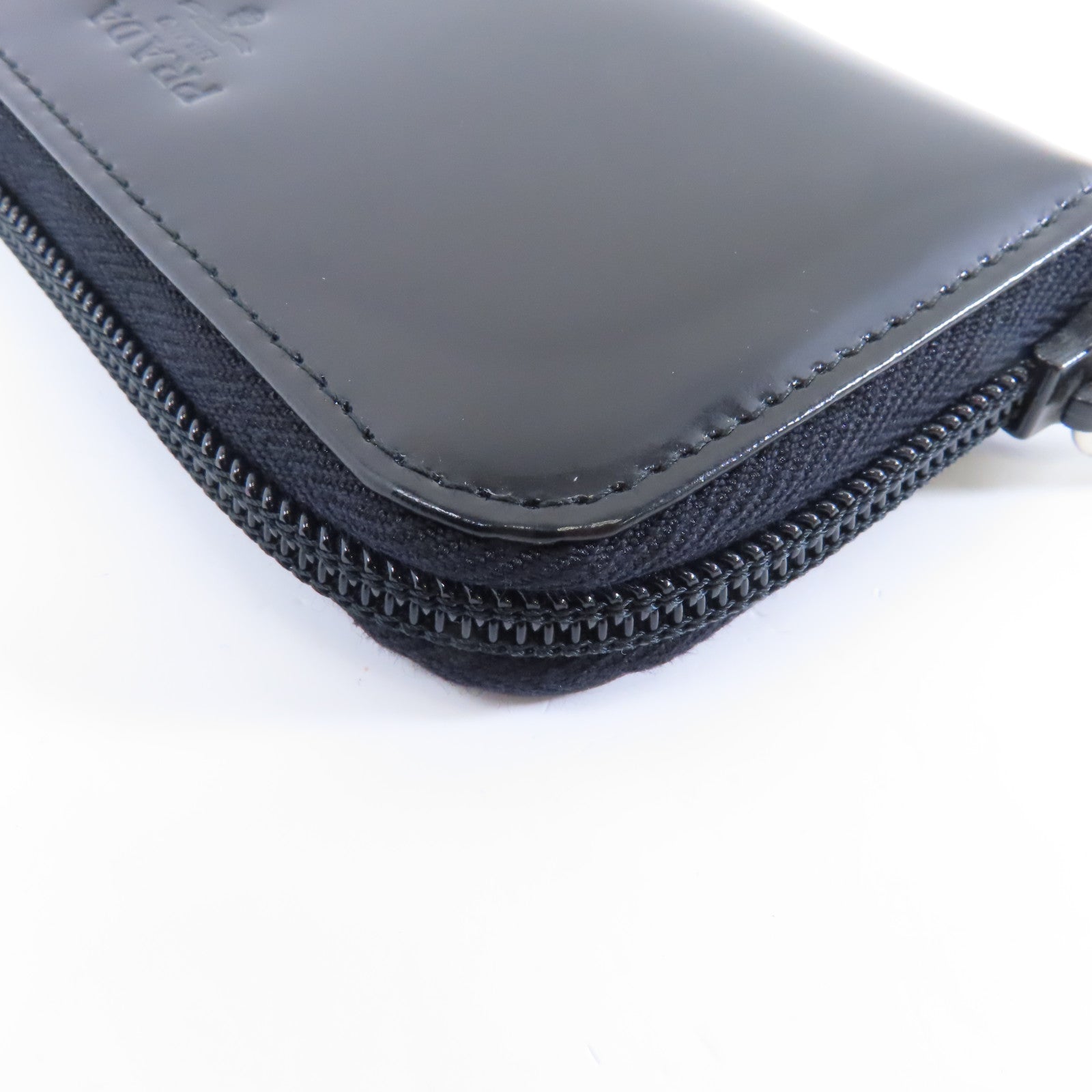 PRADA 【激減優惠】漆皮皮革Key Case鎖匙包黑色