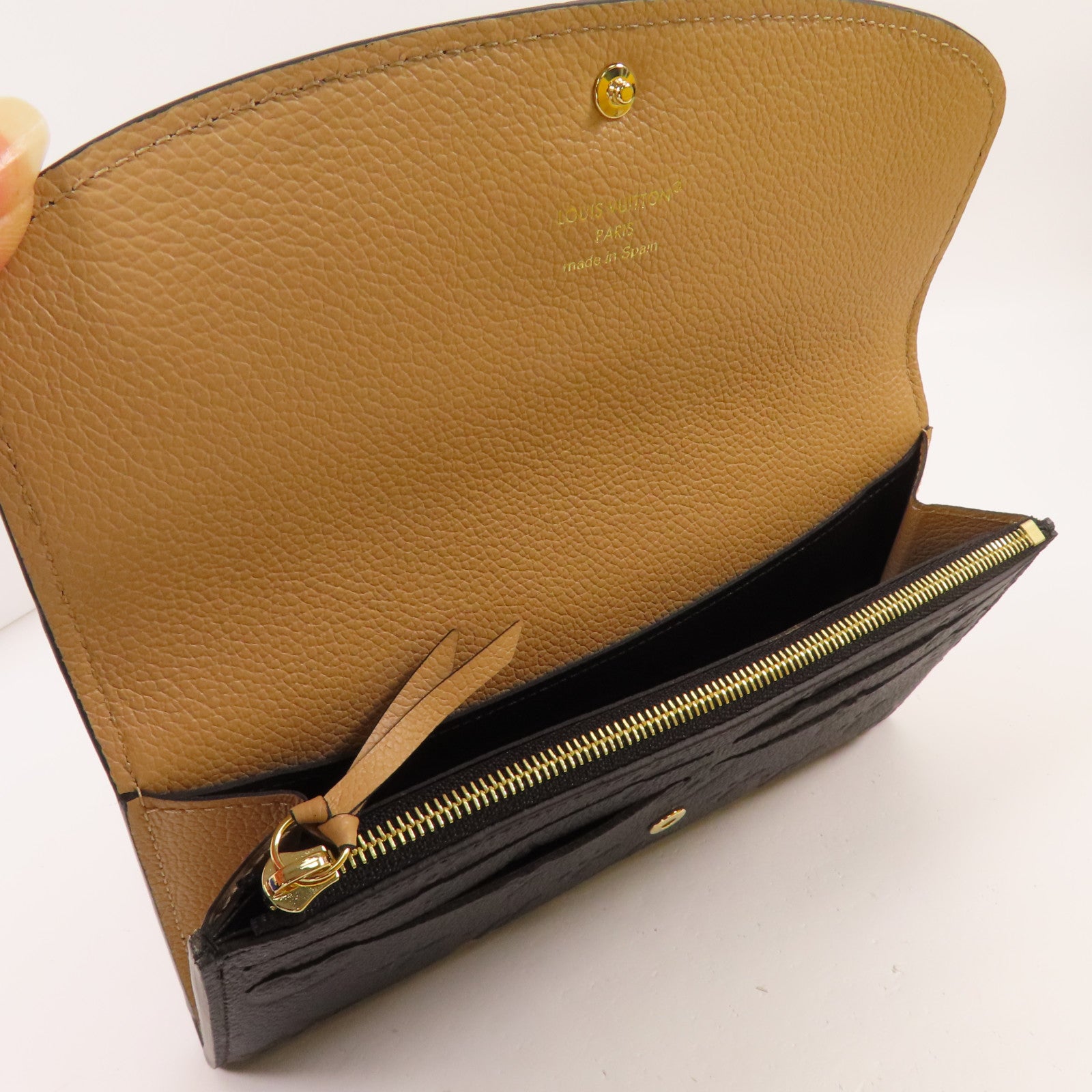 LOUIS VUITTON Monogram Empreinte Emilie Wallet金扣長錢包