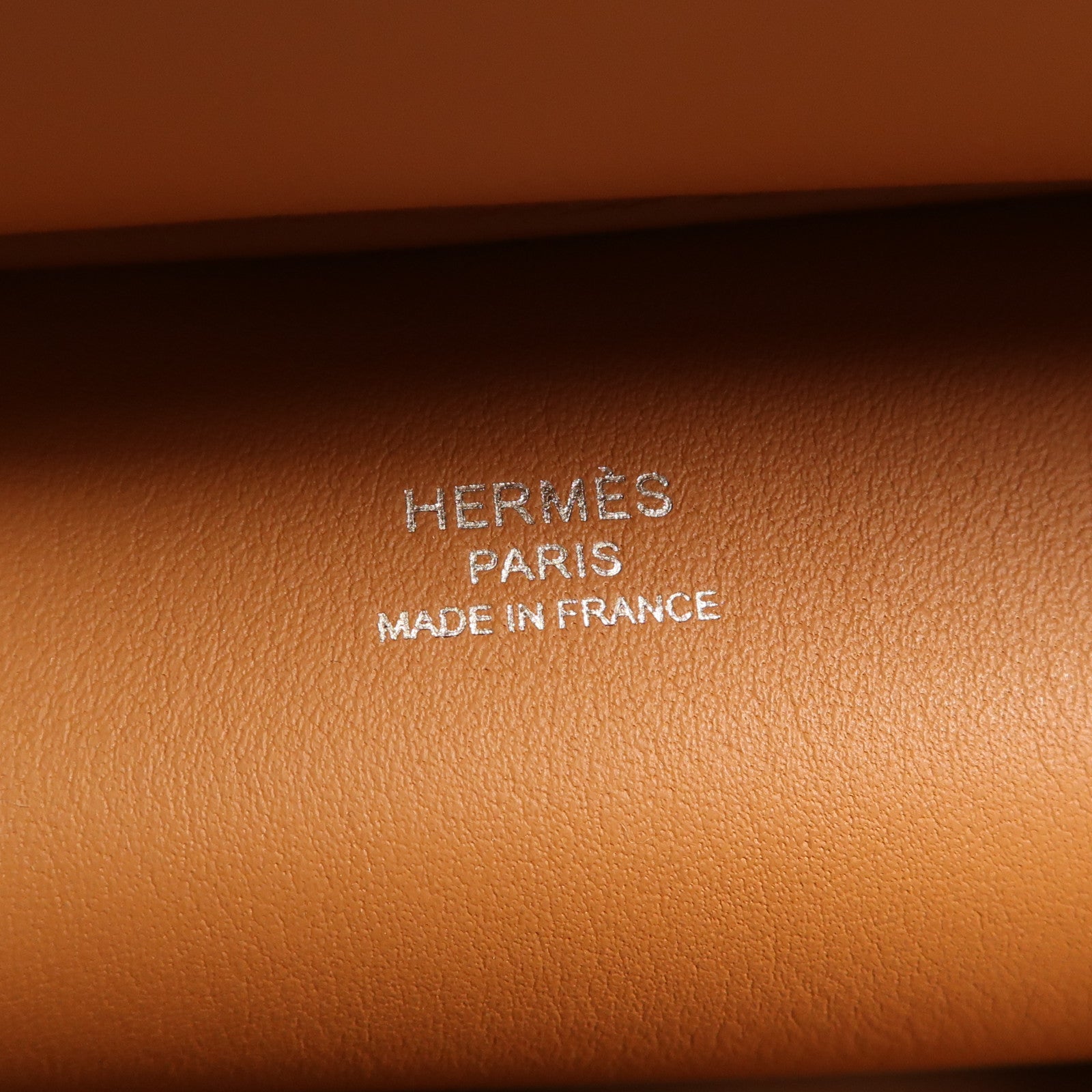 HERMES 帆布Jypsiere Mini銀扣肩背袋Gold