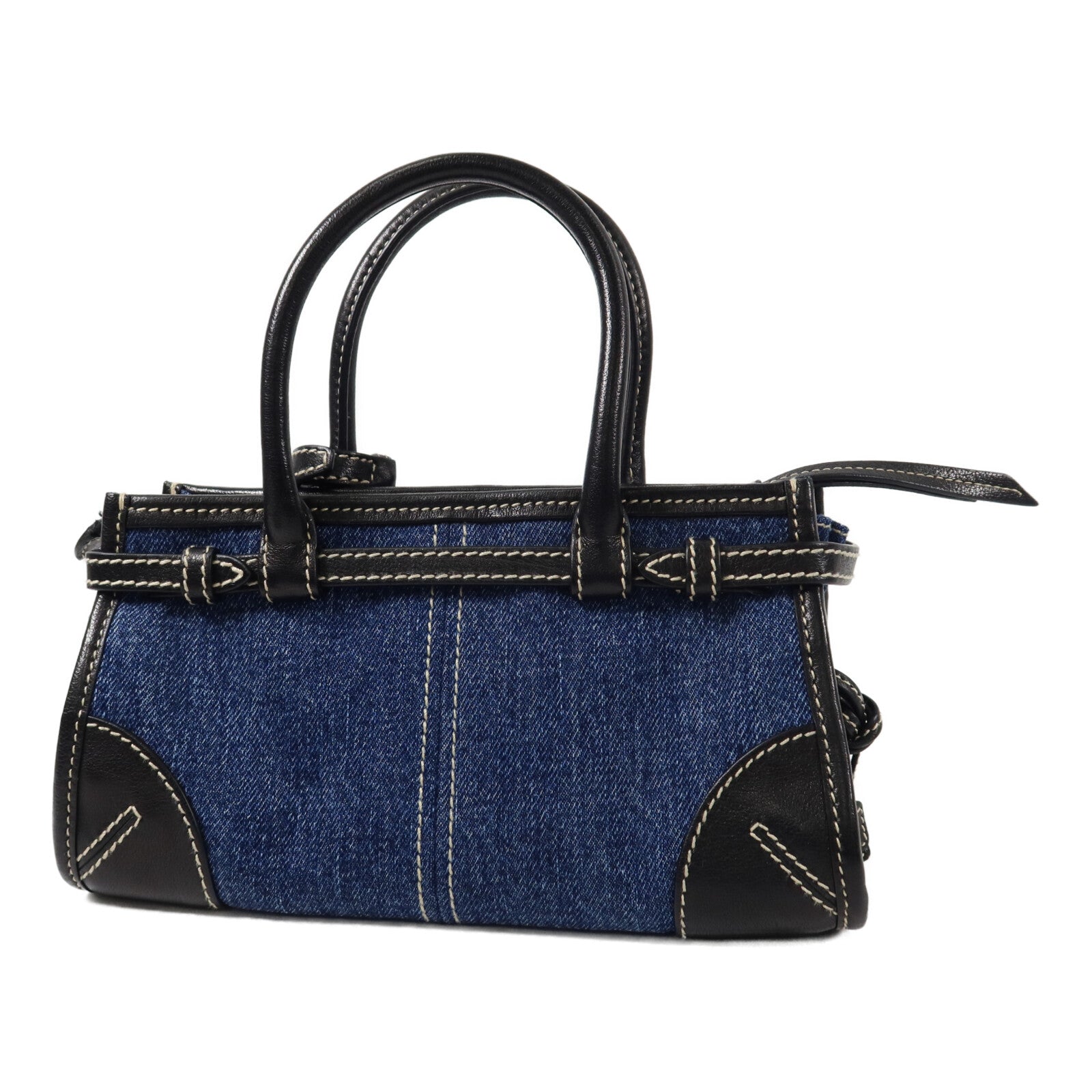 PRADA 牛仔布Bonnie Mini手挽肩背兩用袋