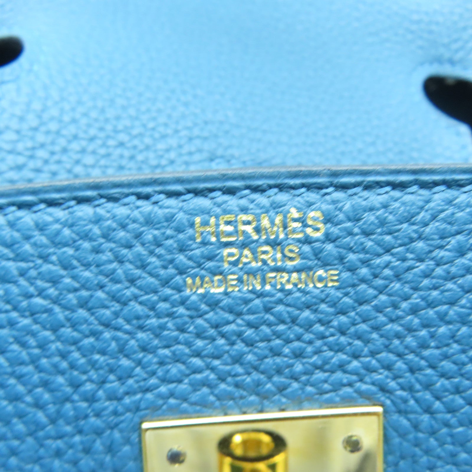 HERMES 【激減優惠】Taurillon Clemence皮革Birkin 30金扣手挽袋藍色