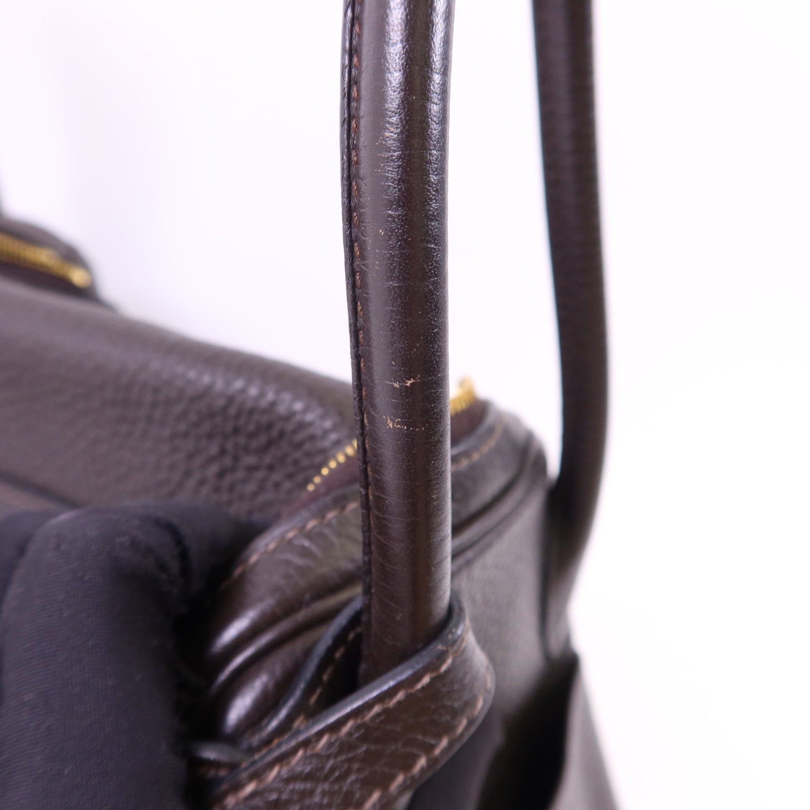 HERMES Clemence皮革Lindy 26金扣手挽肩背兩用袋Ebene
