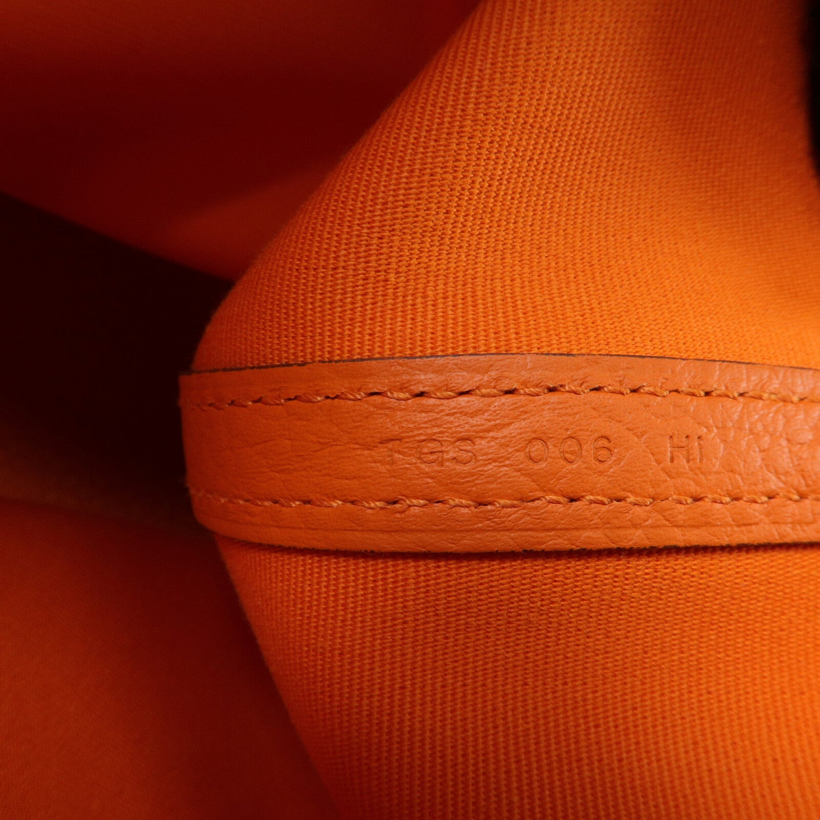 HERMES 帆布Garden Party PM手挽袋Orange