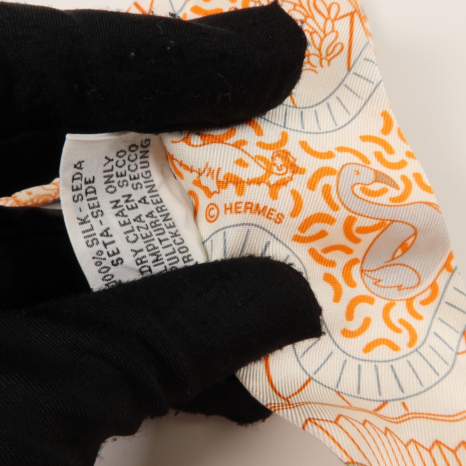 HERMES 絲質Twilly絲巾