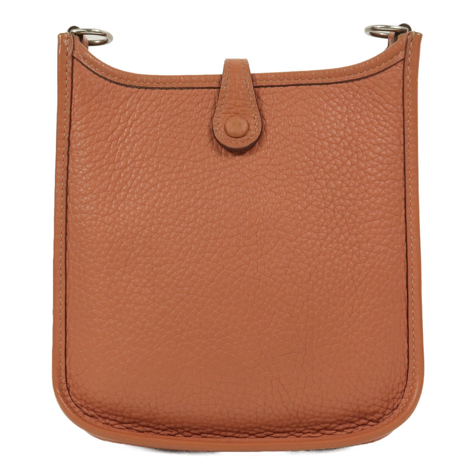 HERMES Clemence皮革Evelyne TPM肩背袋Rose Tea