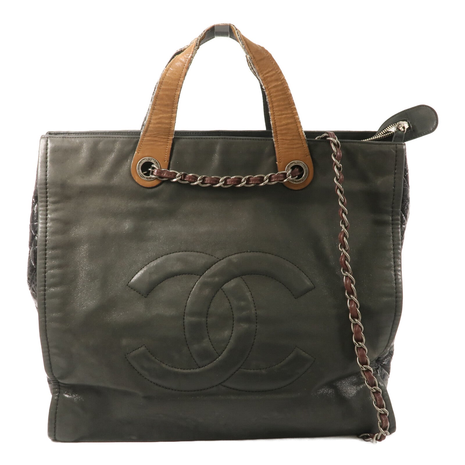CHANEL 牛皮皮革2 Way Shoulder Bag手挽肩背兩用袋