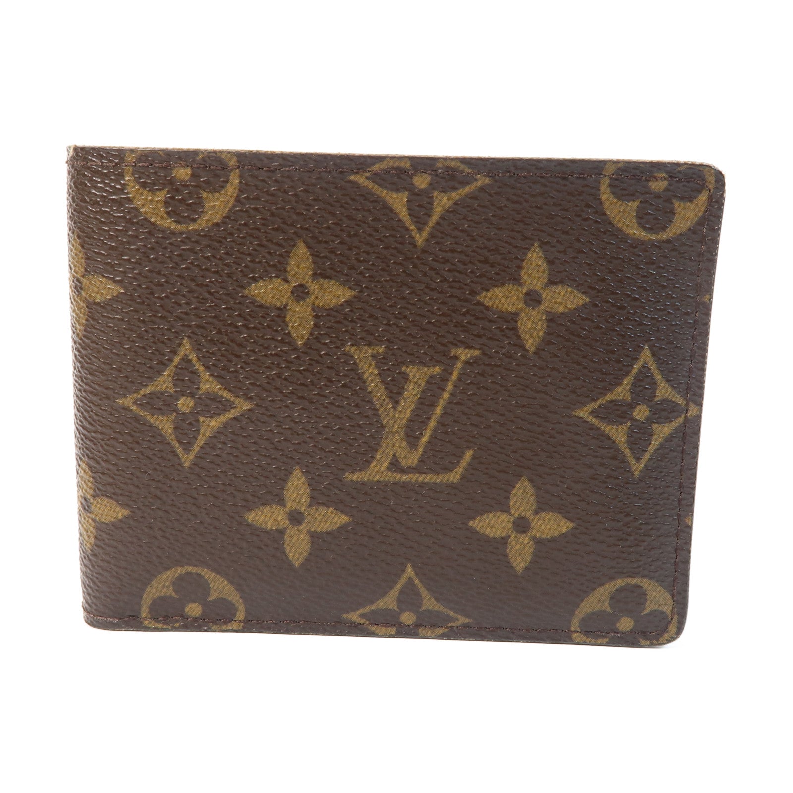 LOUIS VUITTON Monogram Multiple Wallet折疊錢包啡色