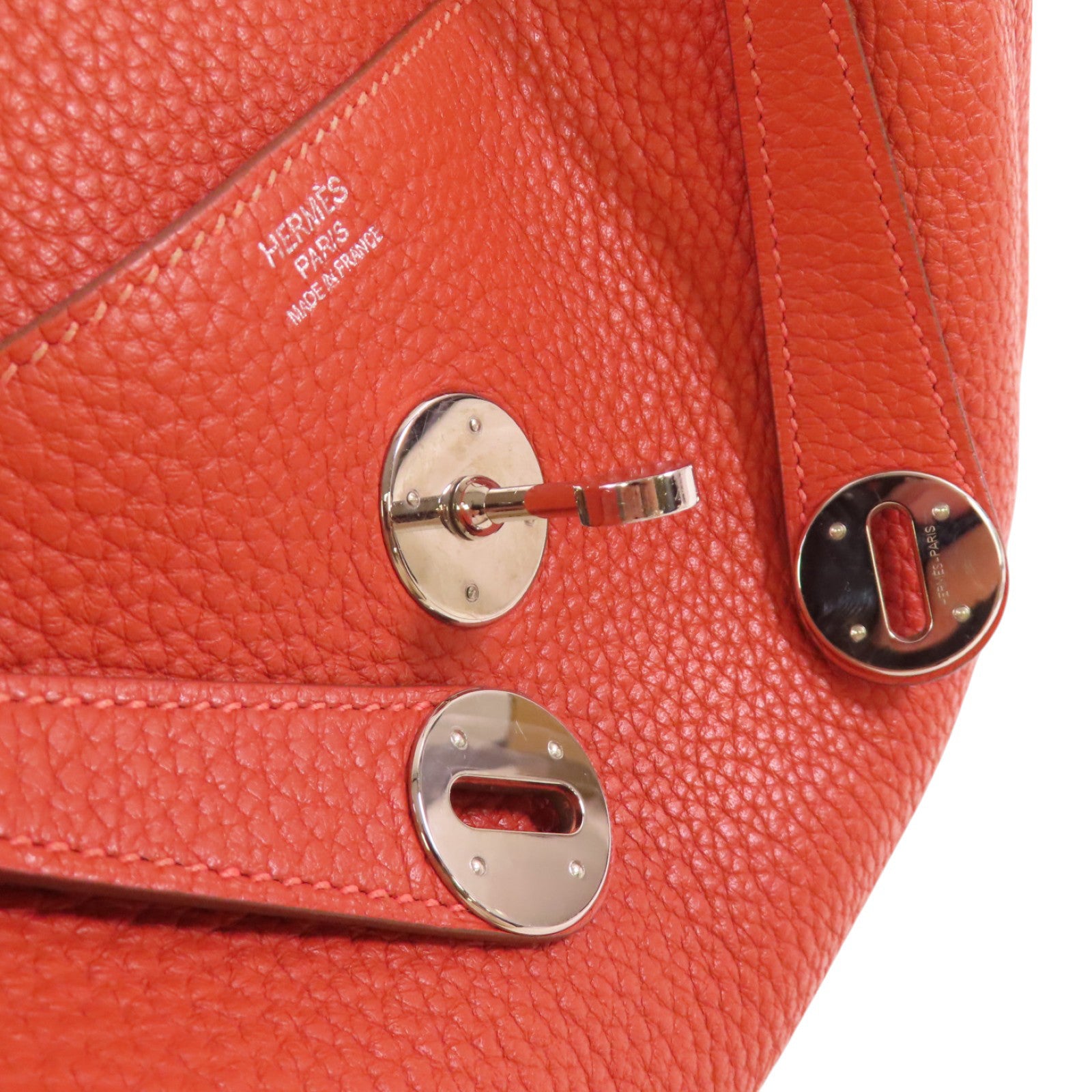 HERMES Clemence皮革Lindy 30 Shoulder Bag銀扣肩背袋