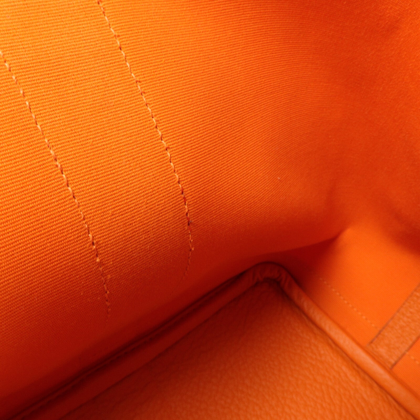 HERMES 帆布Garden Party PM手挽袋Orange