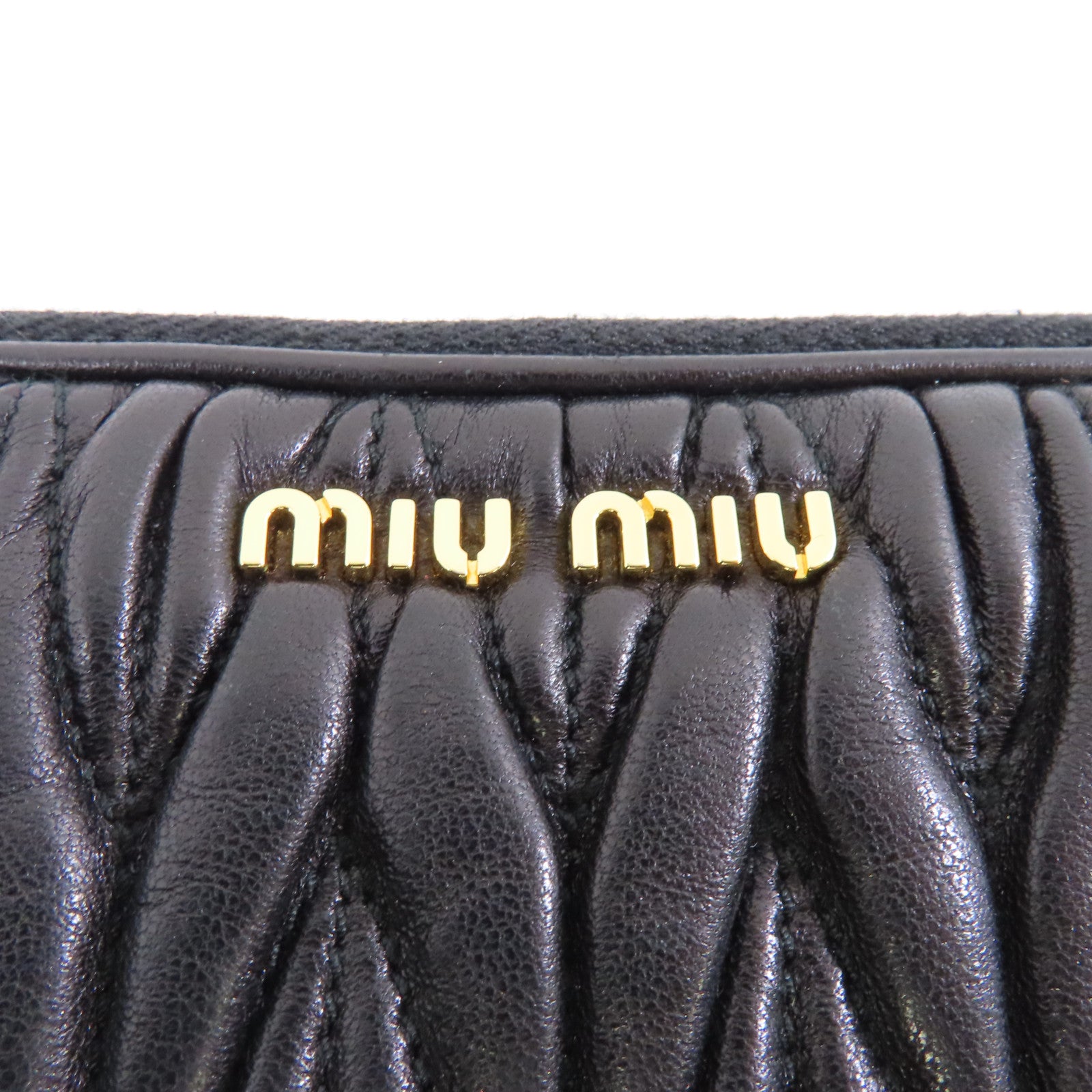 Miu Miu 羊皮皮革Shoulder Bag金扣肩背袋黑色
