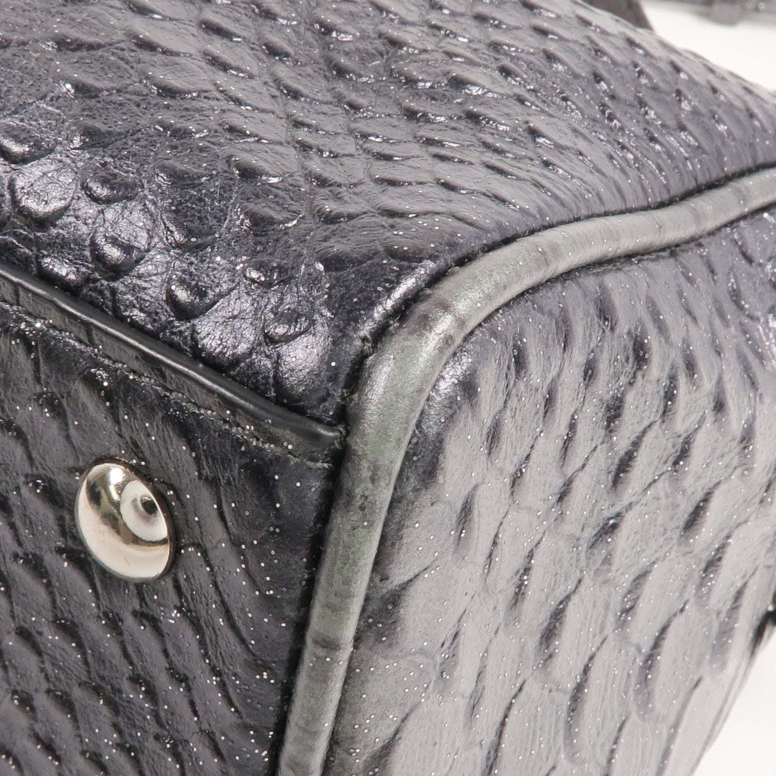 COACH 牛皮皮革2 Way Shoulder Bag銀扣手挽肩背兩用袋