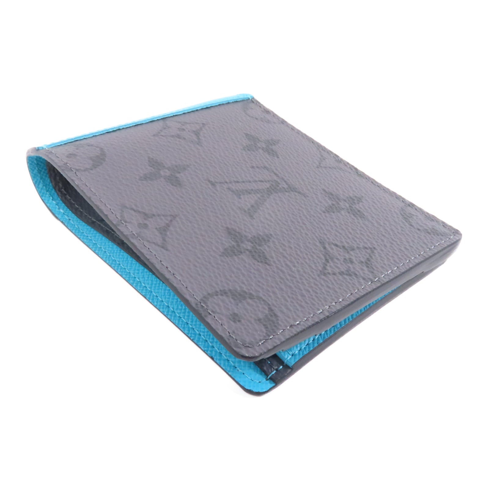LOUIS VUITTON Monogram Eclipse Reverse Wallet錢包灰色/藍色